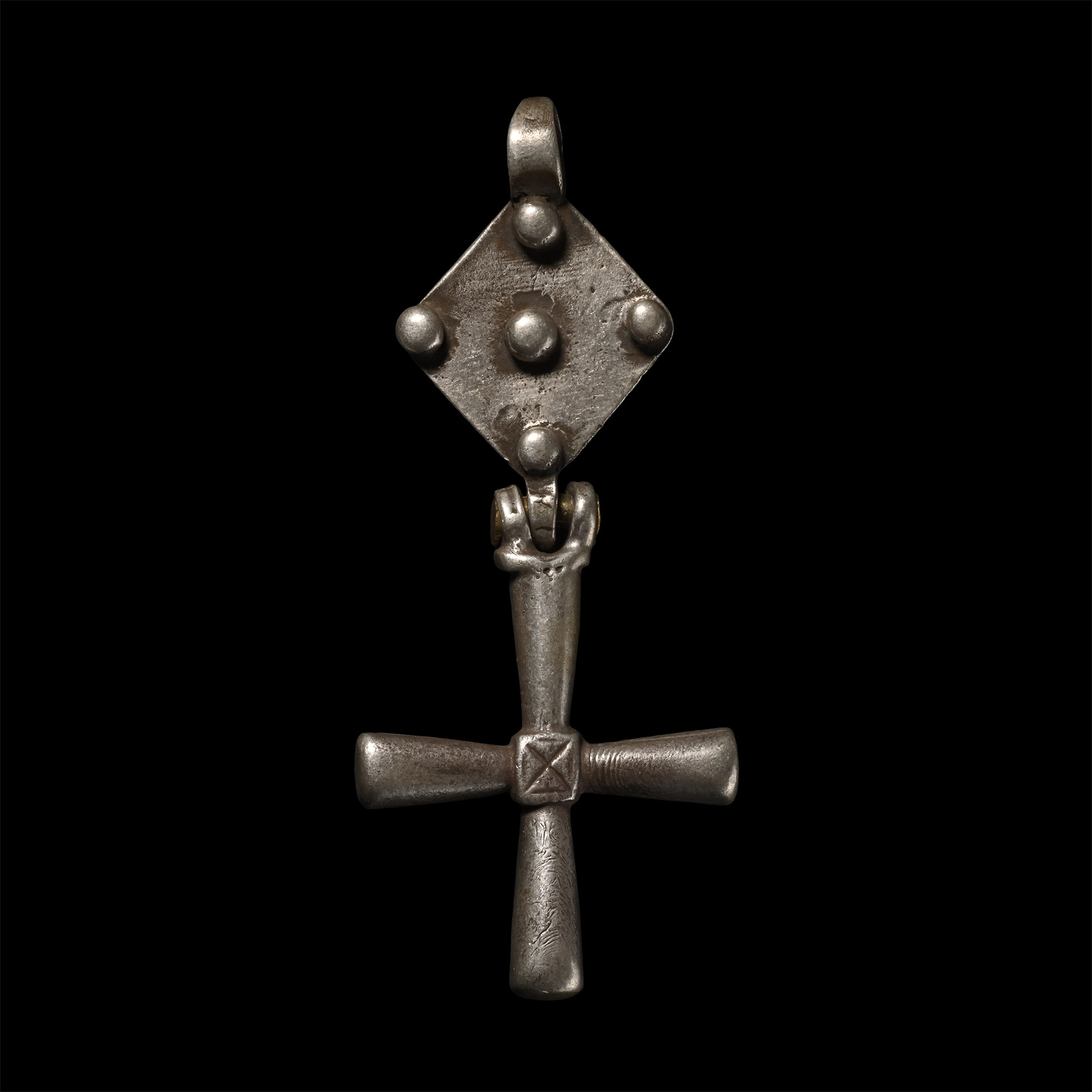 Late Medieval Silver Cross on Hanger