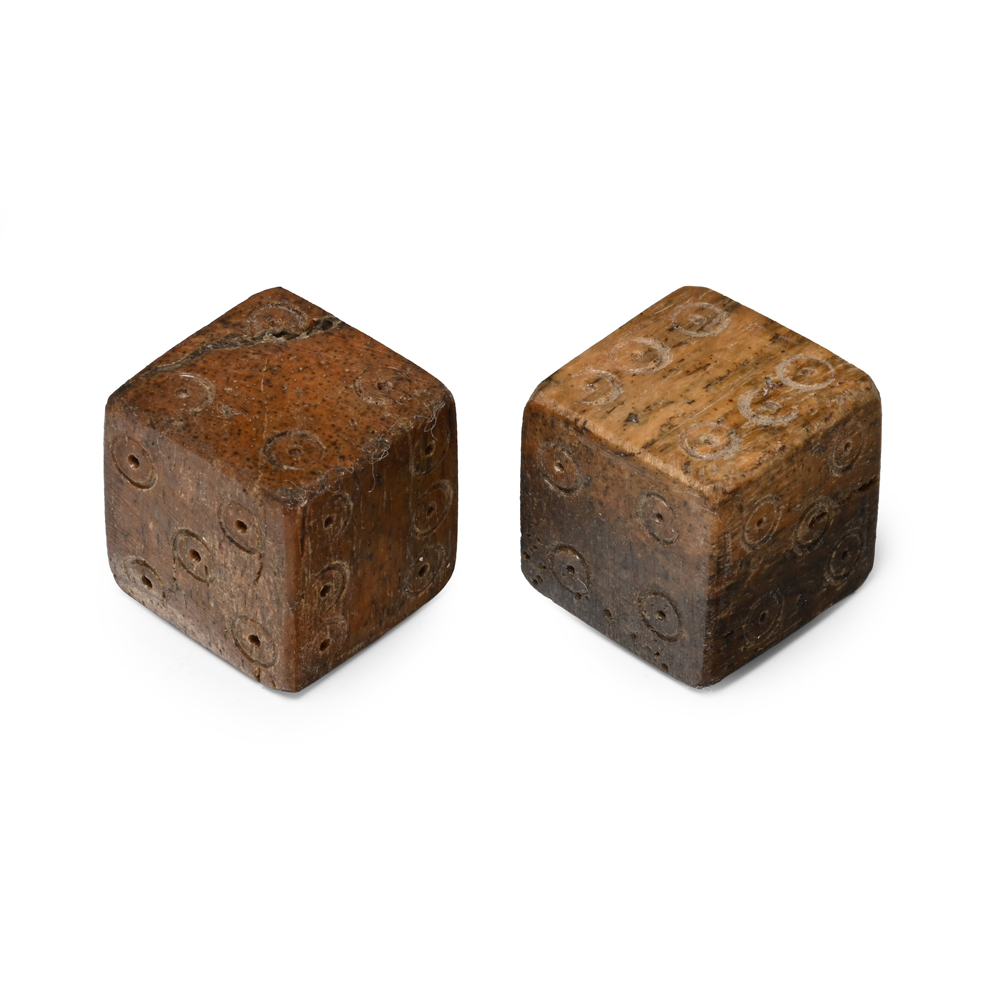 Large Roman Gaming Dice Pair
