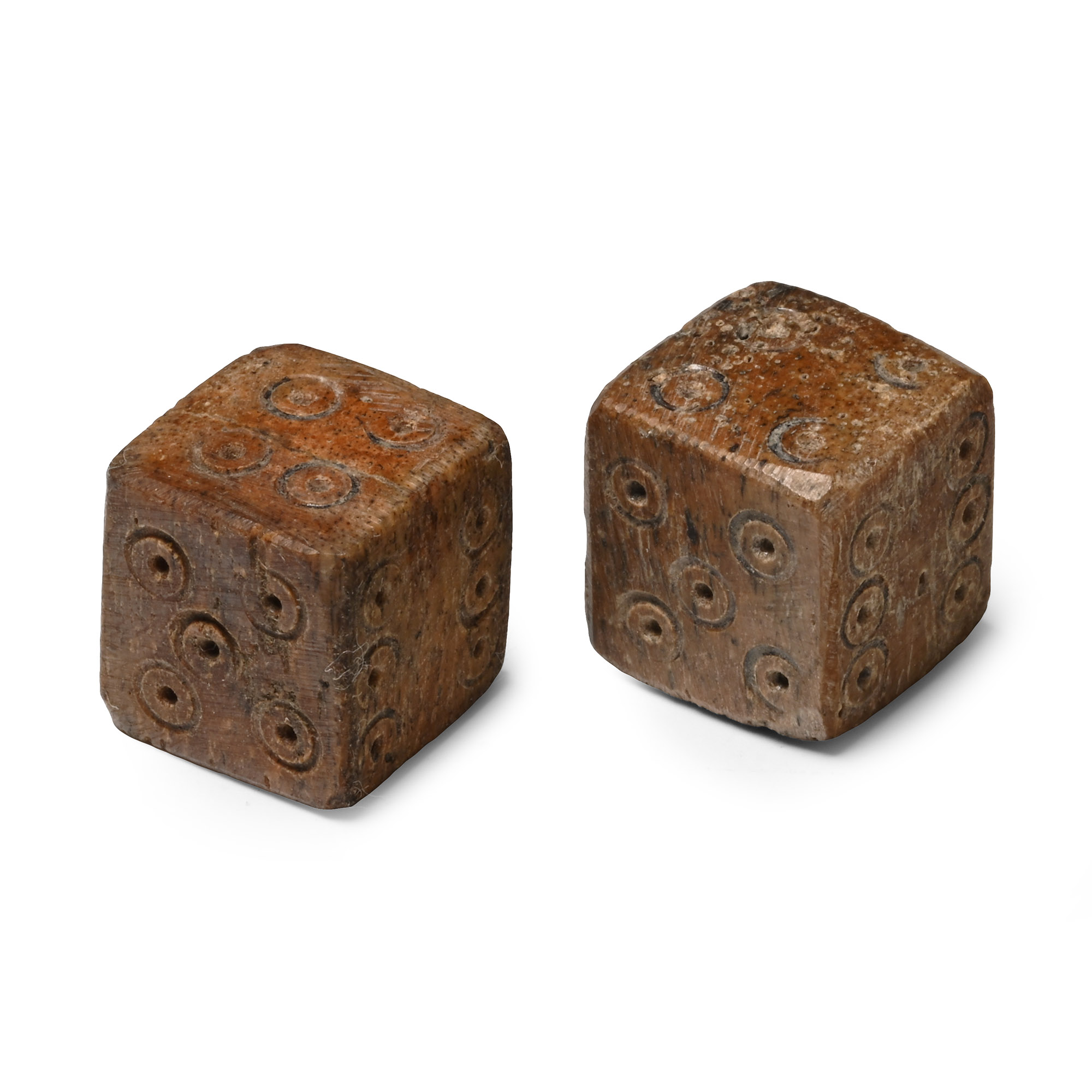 Large Roman Gaming Dice Pair