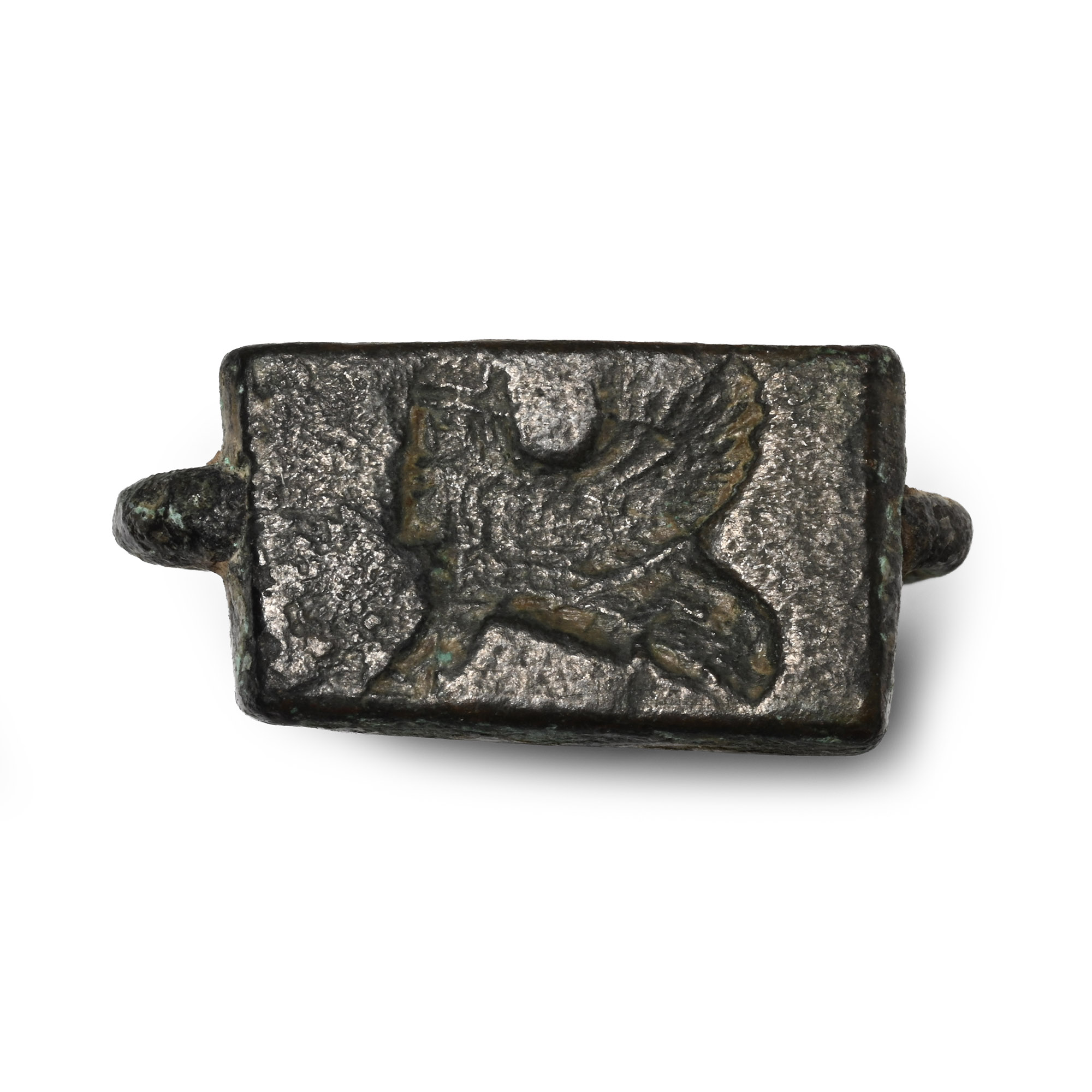 Western Asiatic Bronze Seal with Gryphon