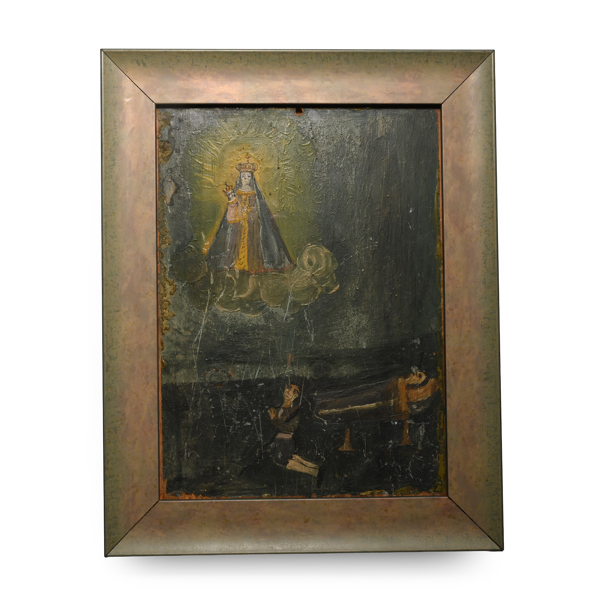 Peruvian Framed Painted Retablo