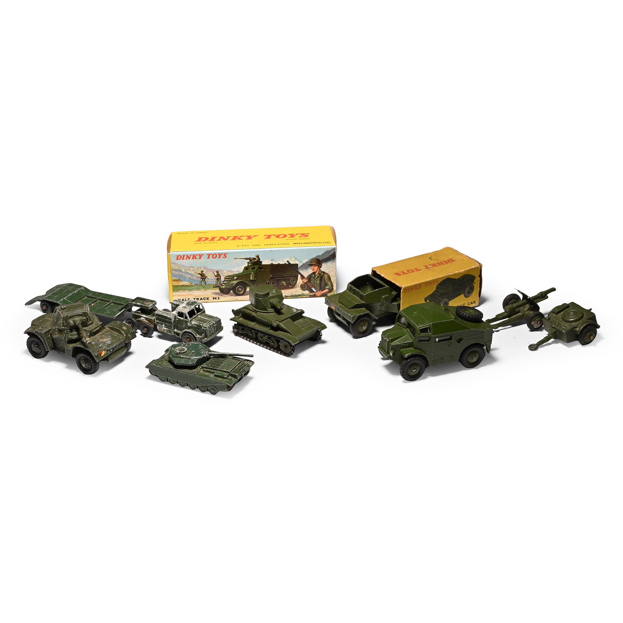 American WWII Die Cast Armoured Vehicle Group
