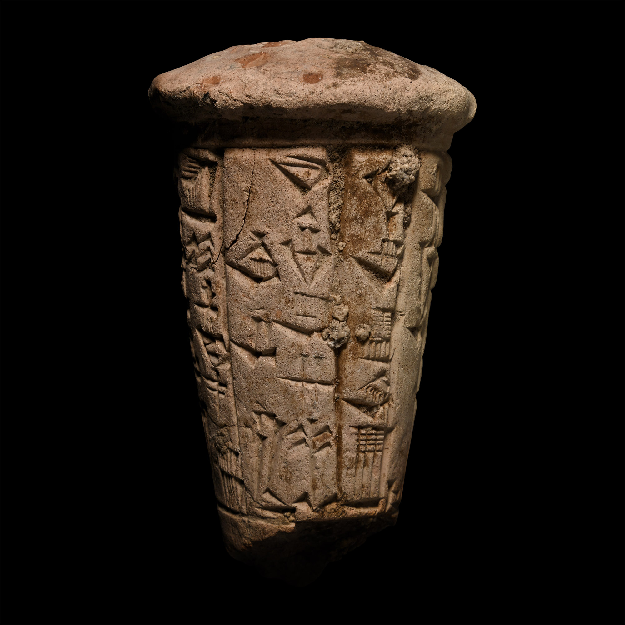 Sumerian Terracotta Cuneiform Foundation Cone