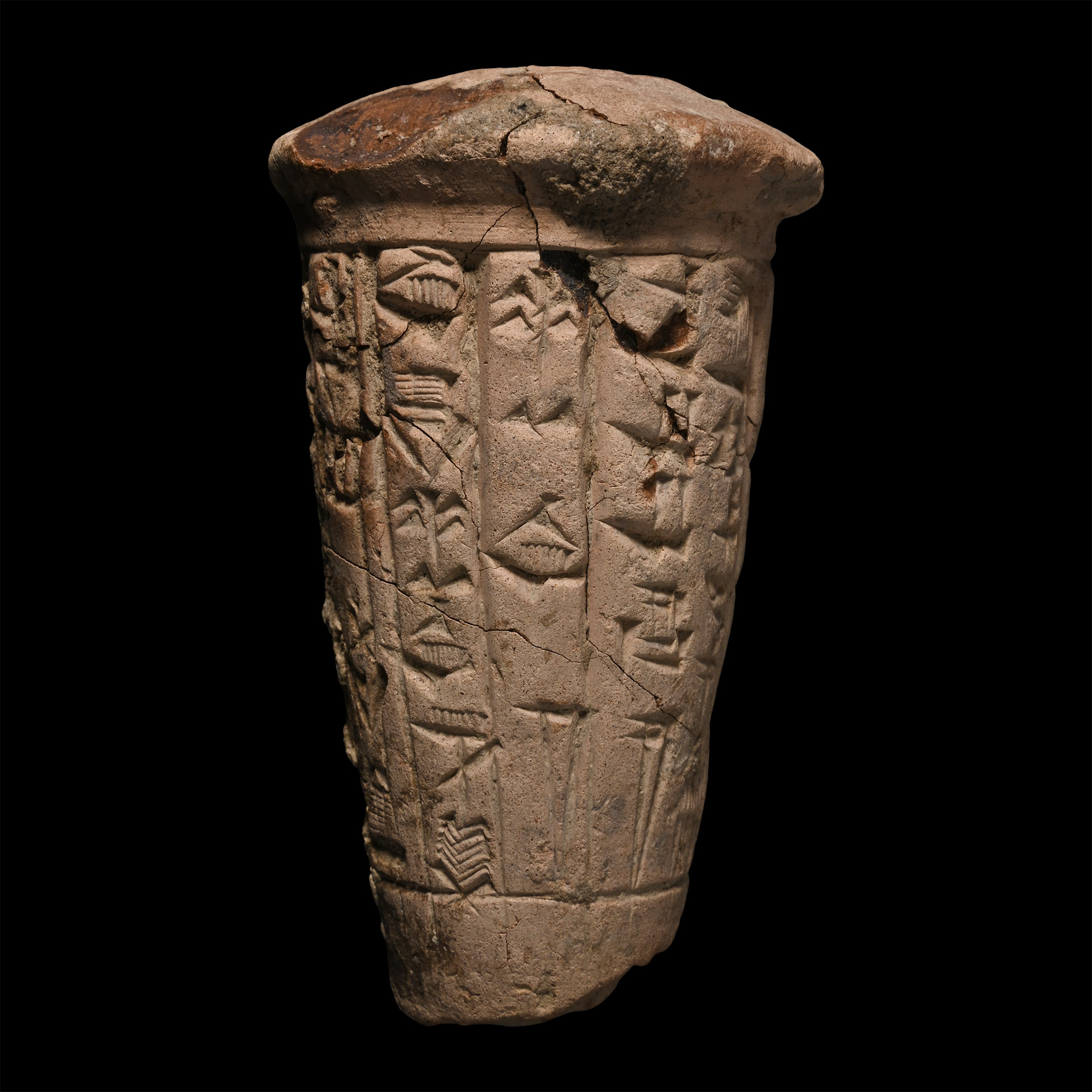 Sumerian Terracotta Cuneiform Foundation Cone