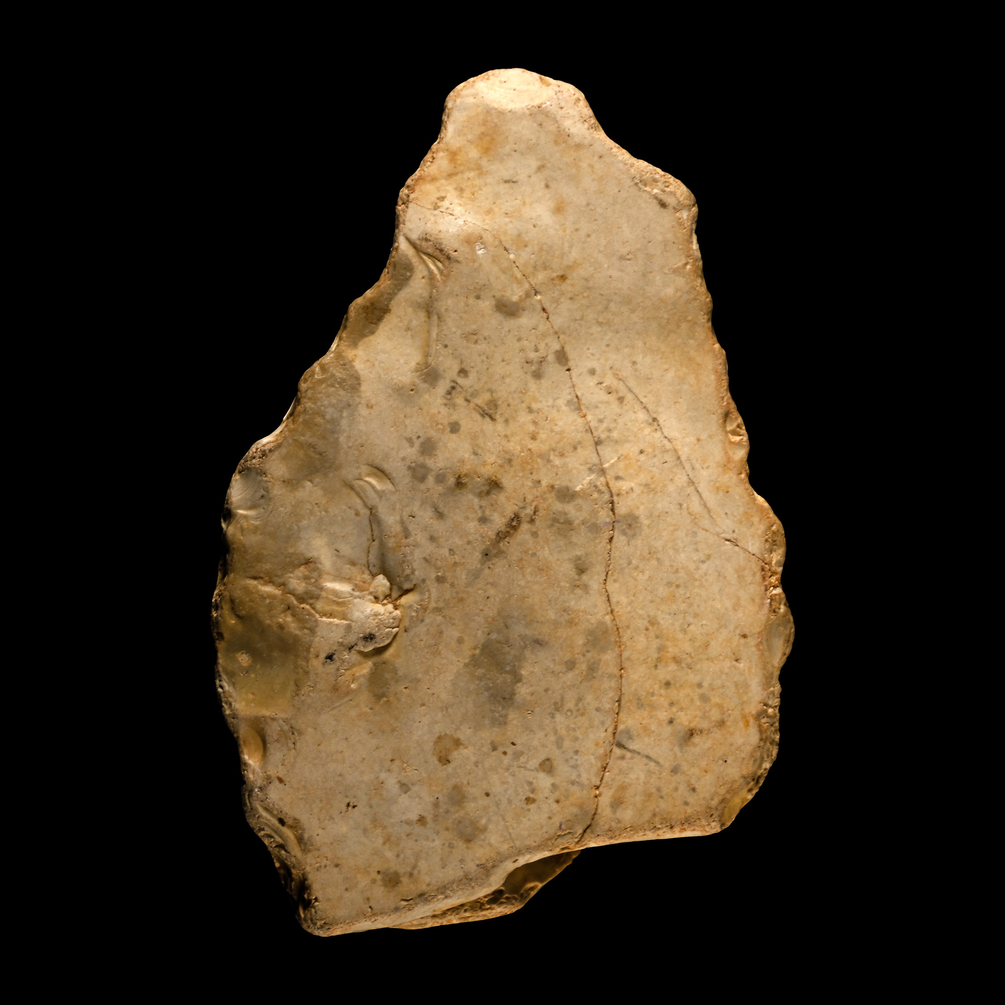 Stone Age Knapped Flint Convergent Scraper