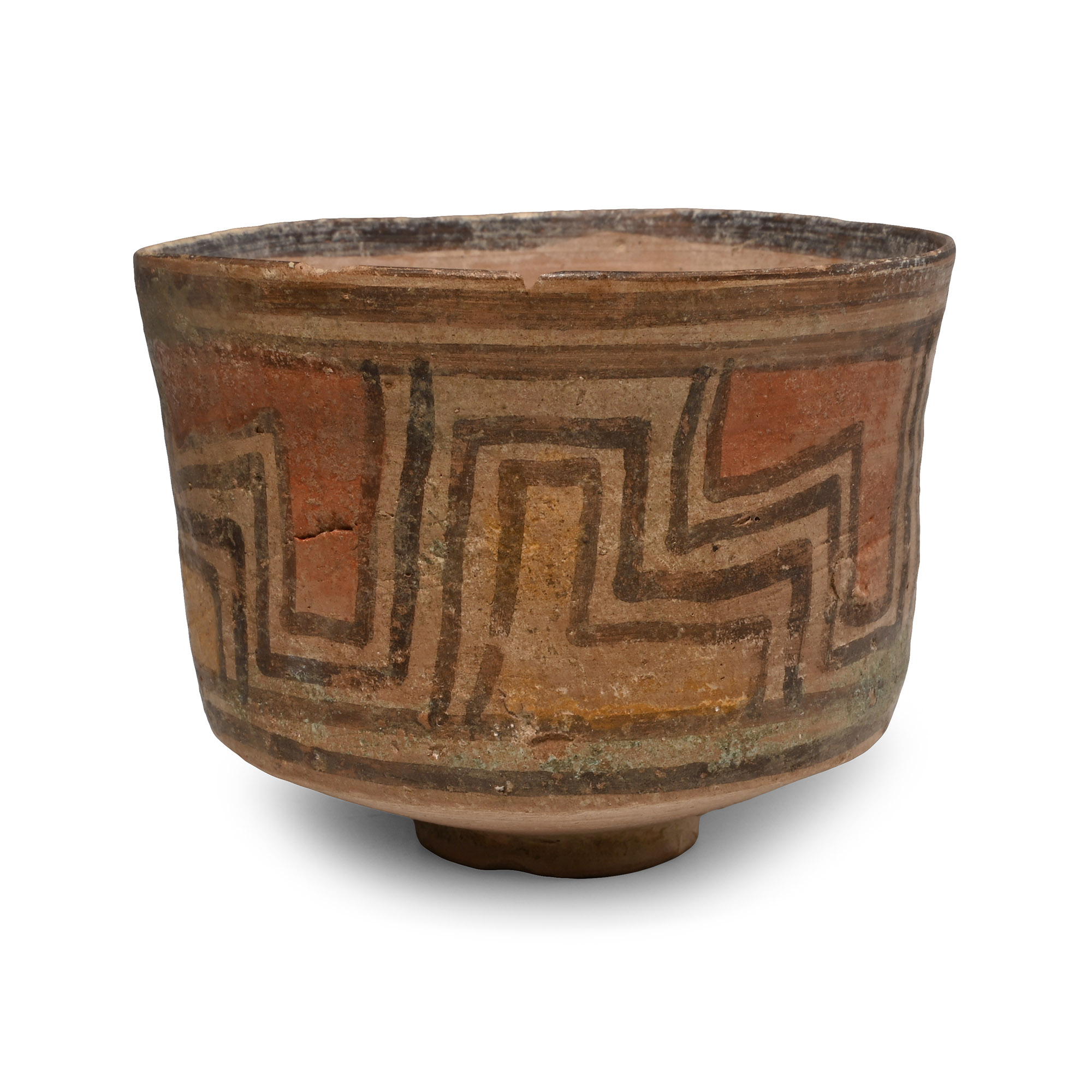 Indus Valley Painted Geometric Pottery Bowl