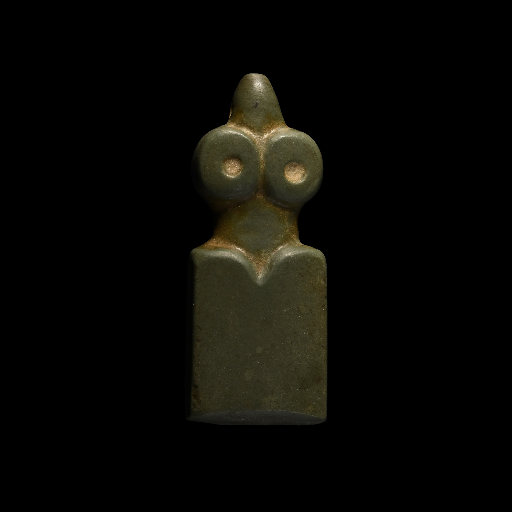 Sumerian Green Stone Eye Idol