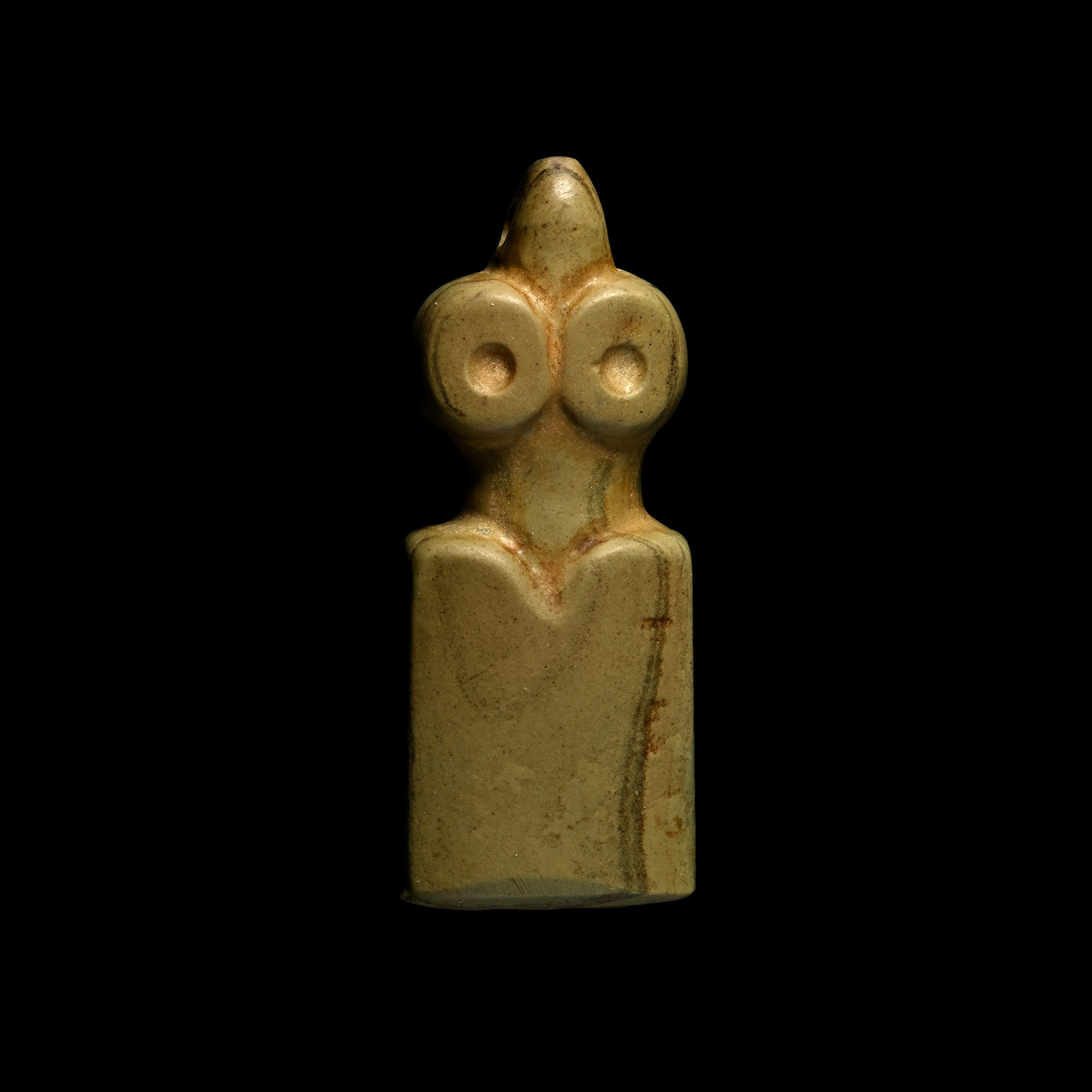 Sumerian Green Stone Eye Idol