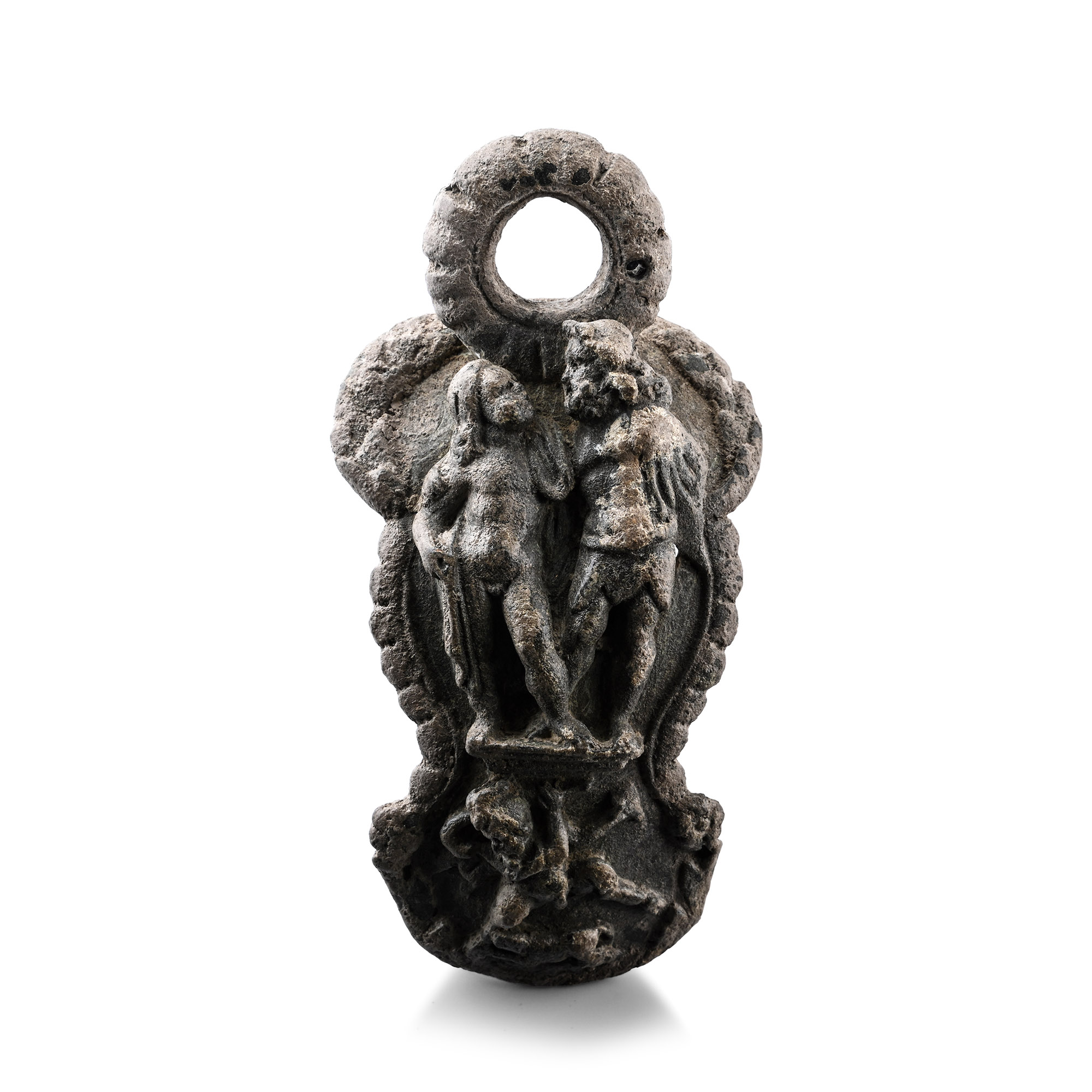 Roman Bronze Three-Dimensional Vessel Mount