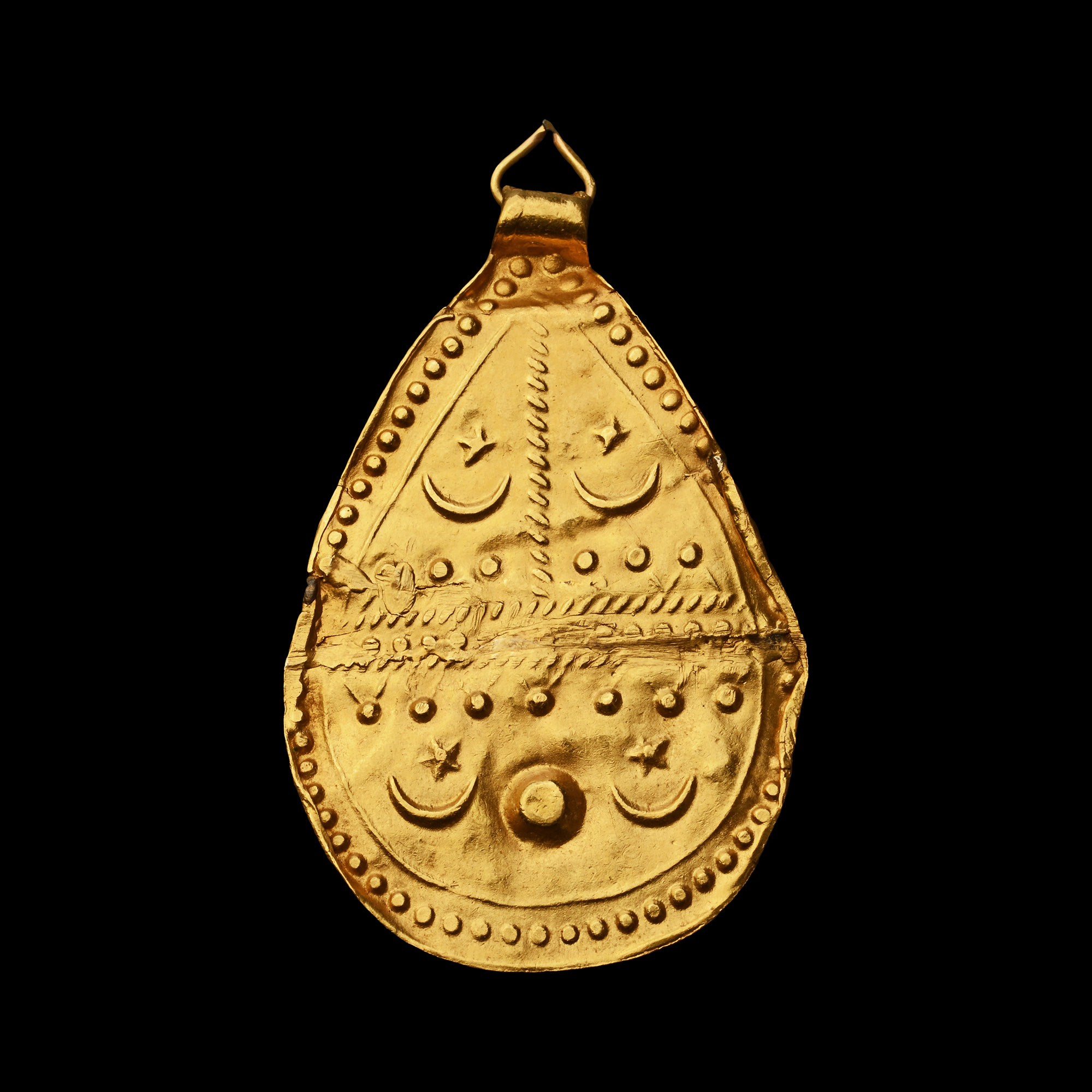 Sasanian Gold Pendant with Three Registers