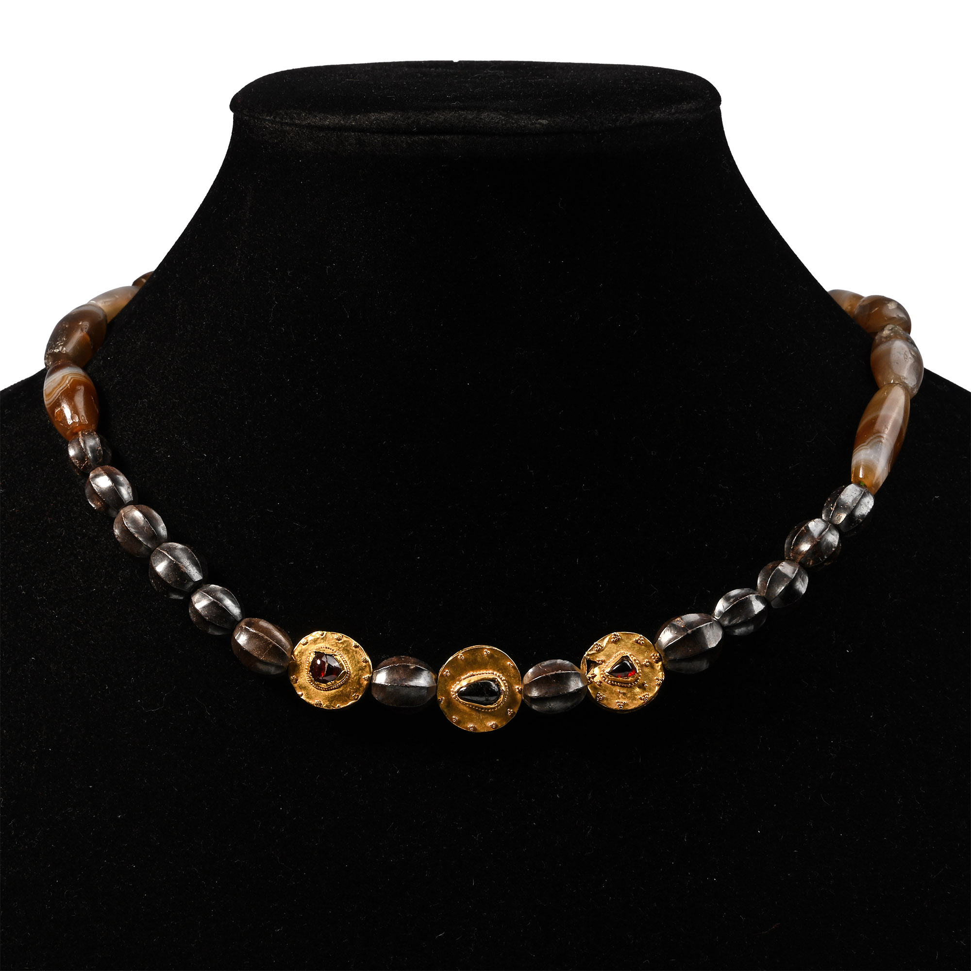Graeco-Roman Necklace with Gold Beads