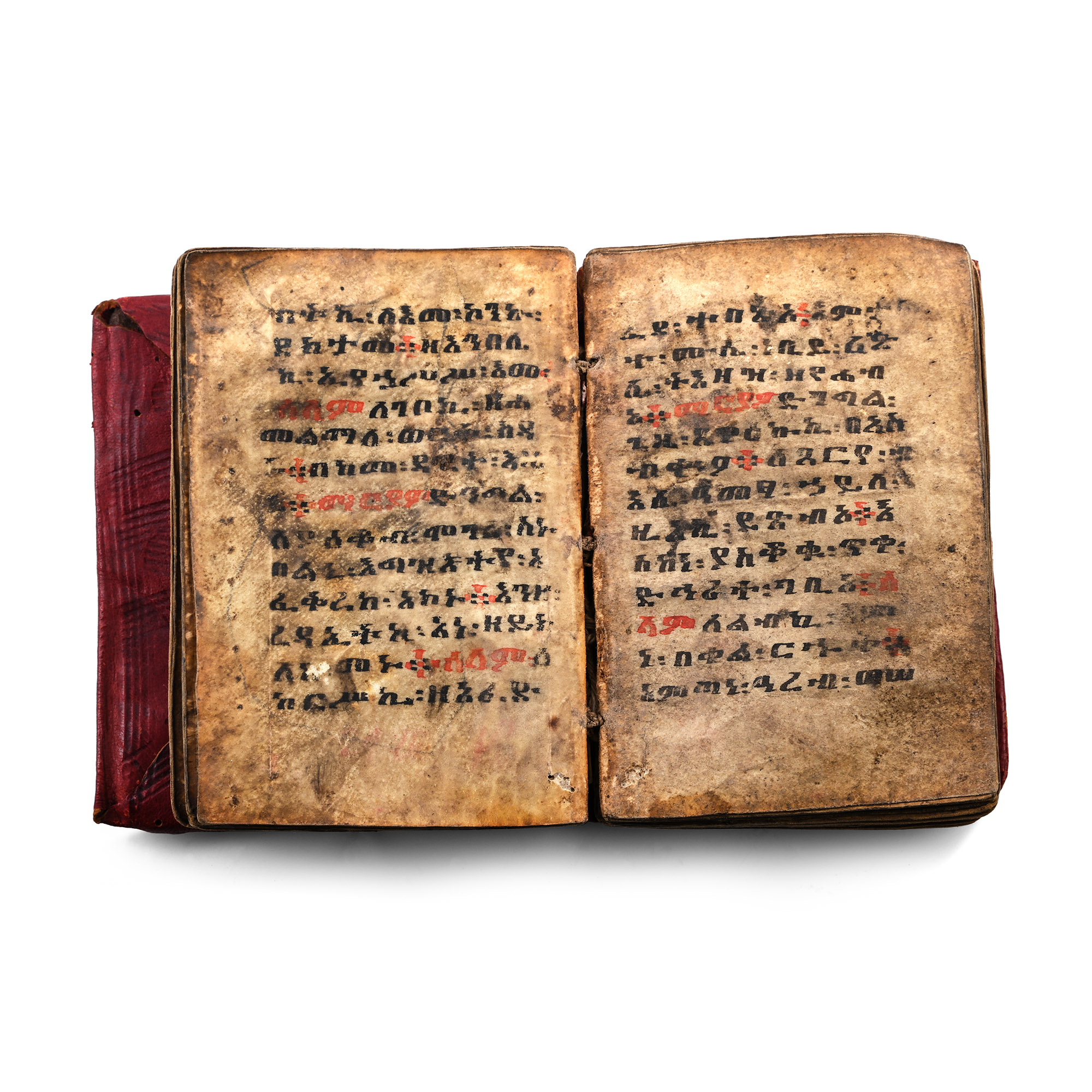 Ethiopian Leather Bound Vellum Manuscript
