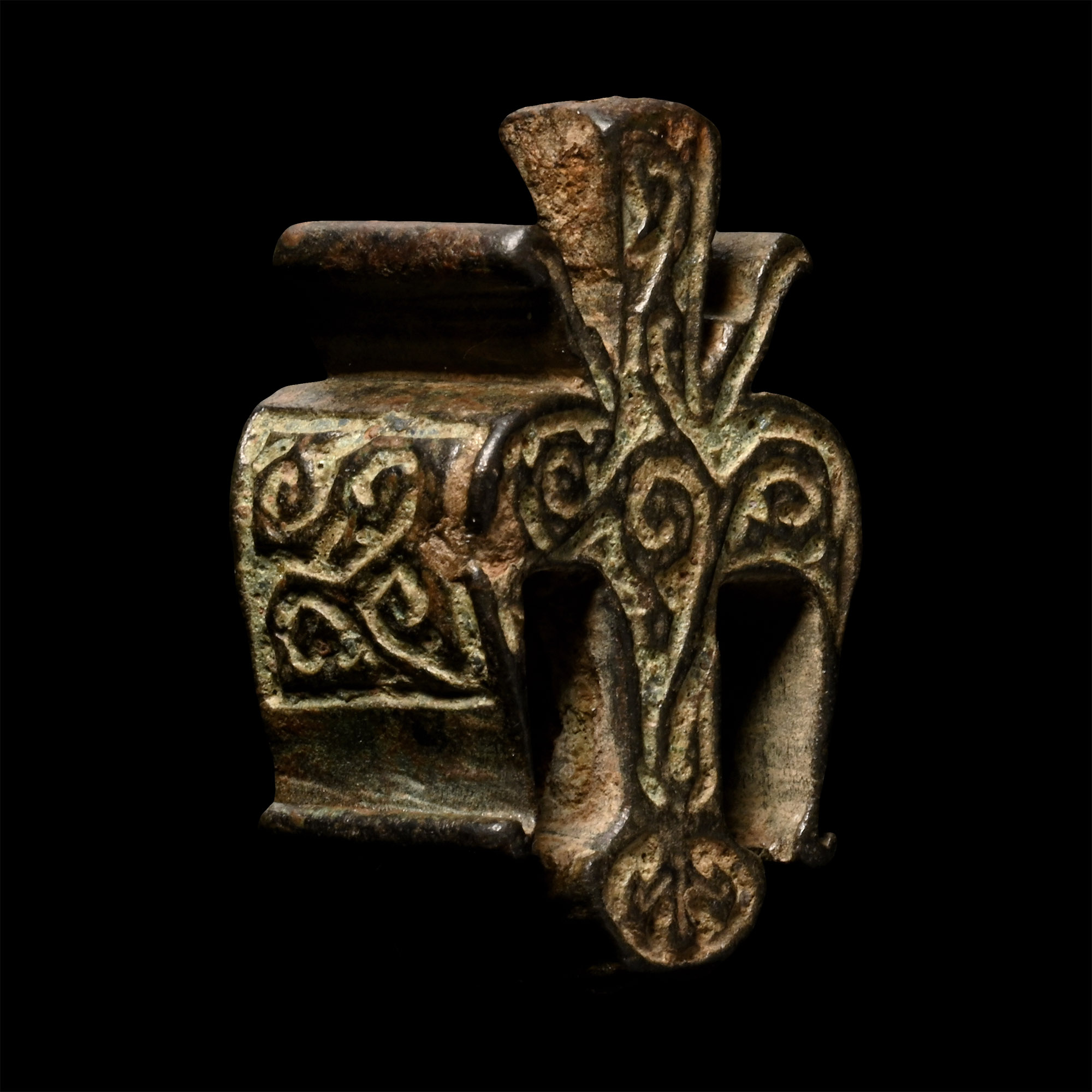Enamelled Bronze Dagger Pommel