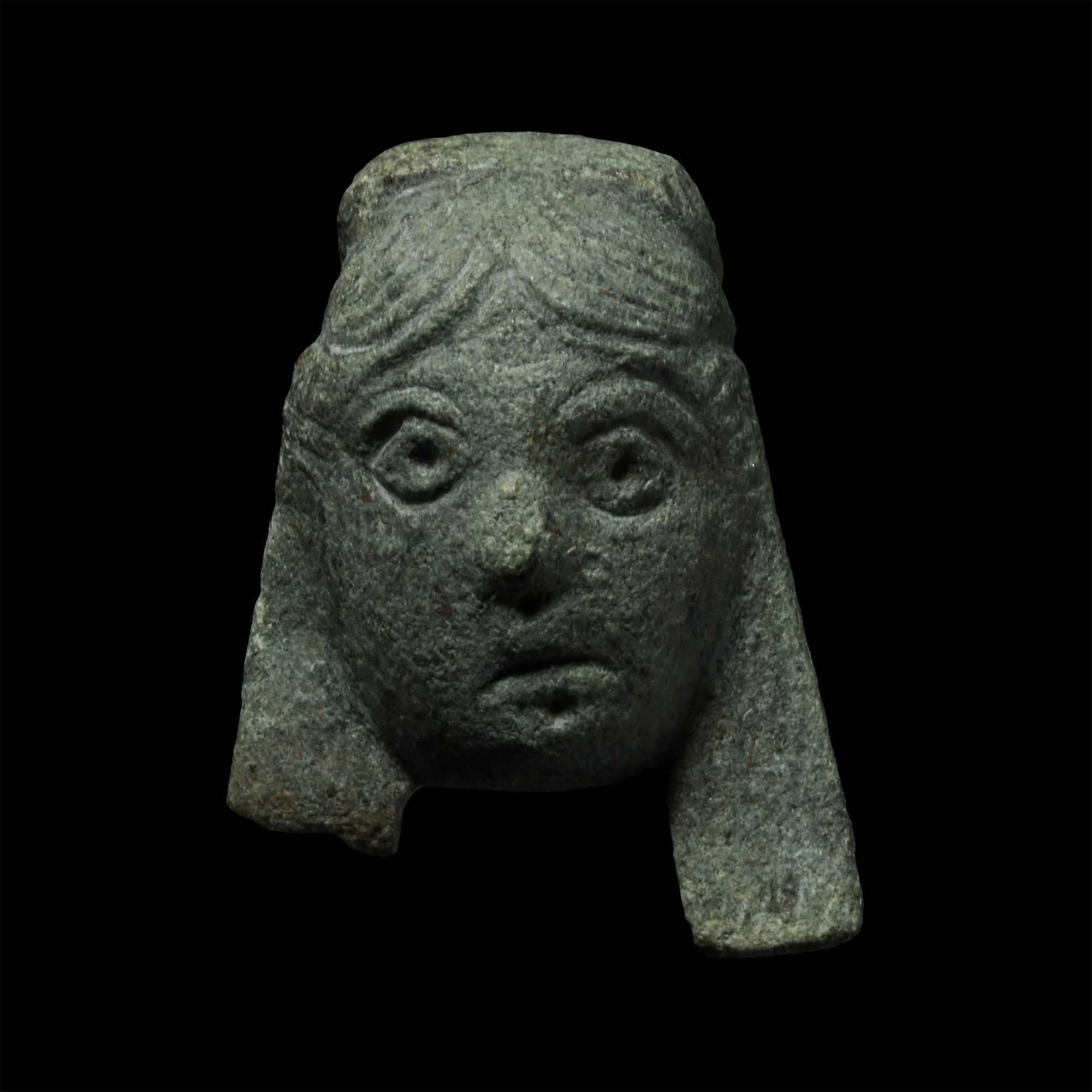Roman Bronze Theatre Mask Mount