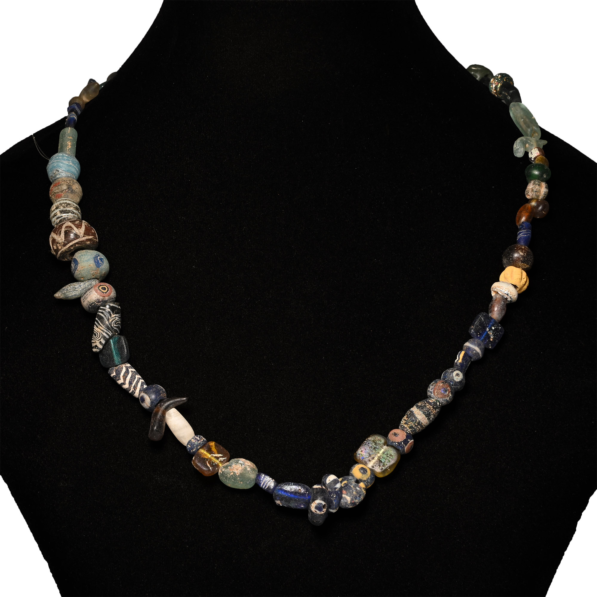 Roman and Earlier Glass Bead Necklace String