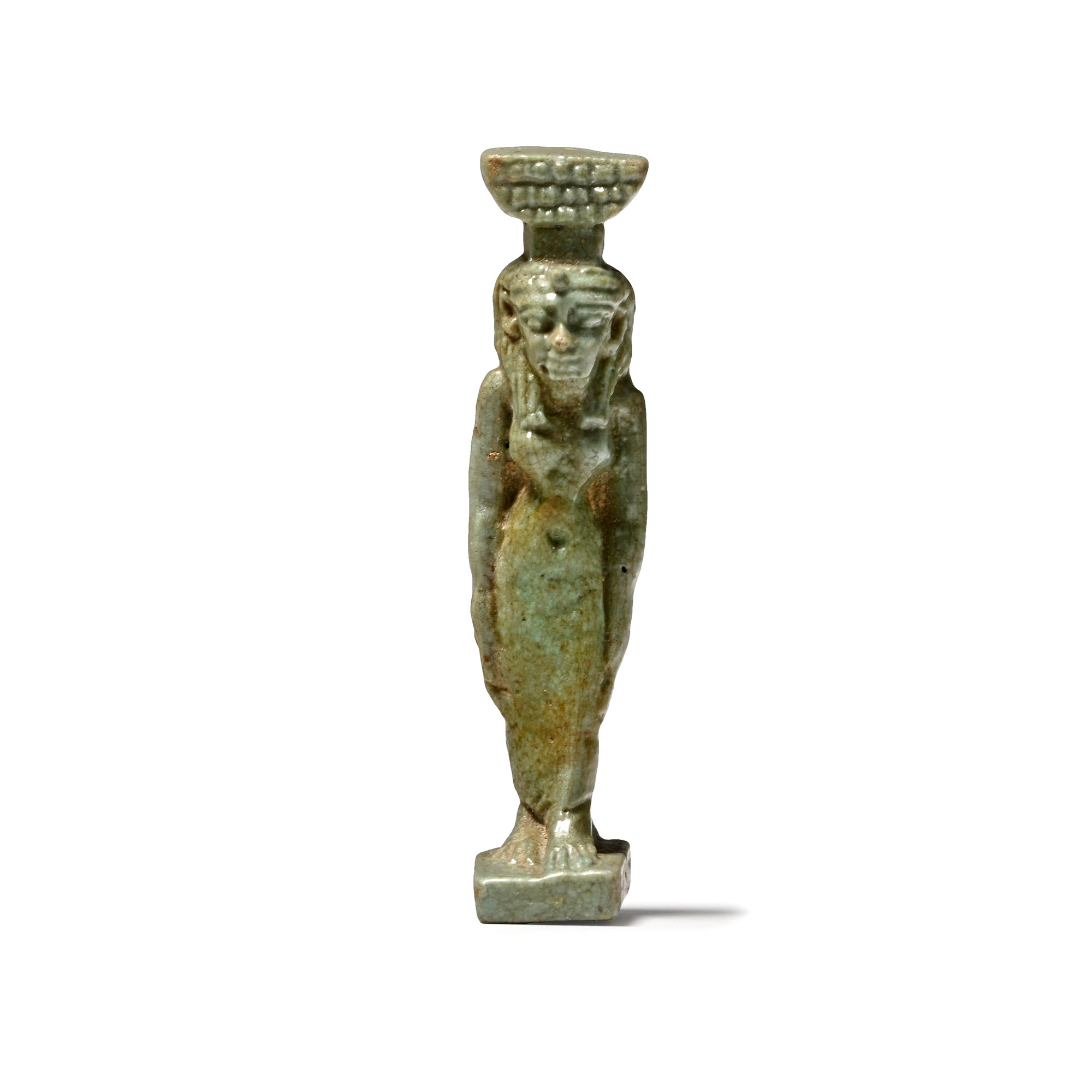 Egyptian Green Glazed Faience Amulet of Nephthys
