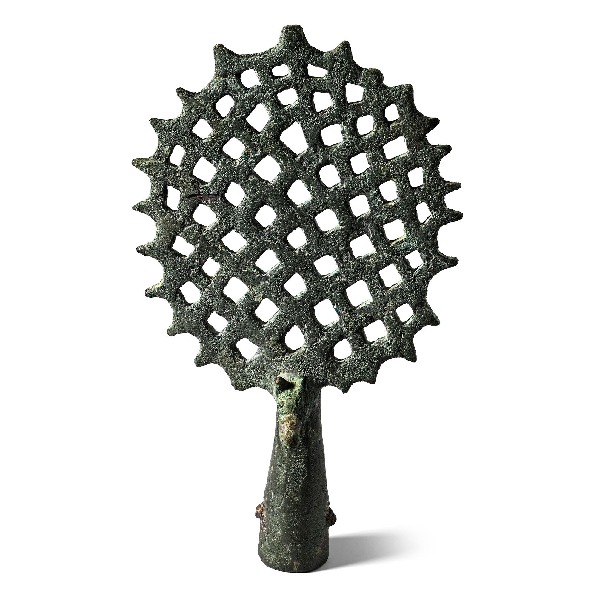 Scythian Bronze Finial with Animal Head