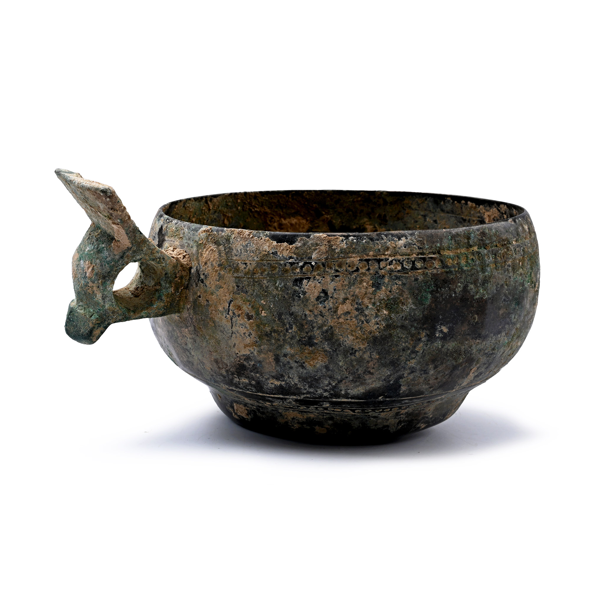 Western Asiatic Bronze Vessel with Animal Handle