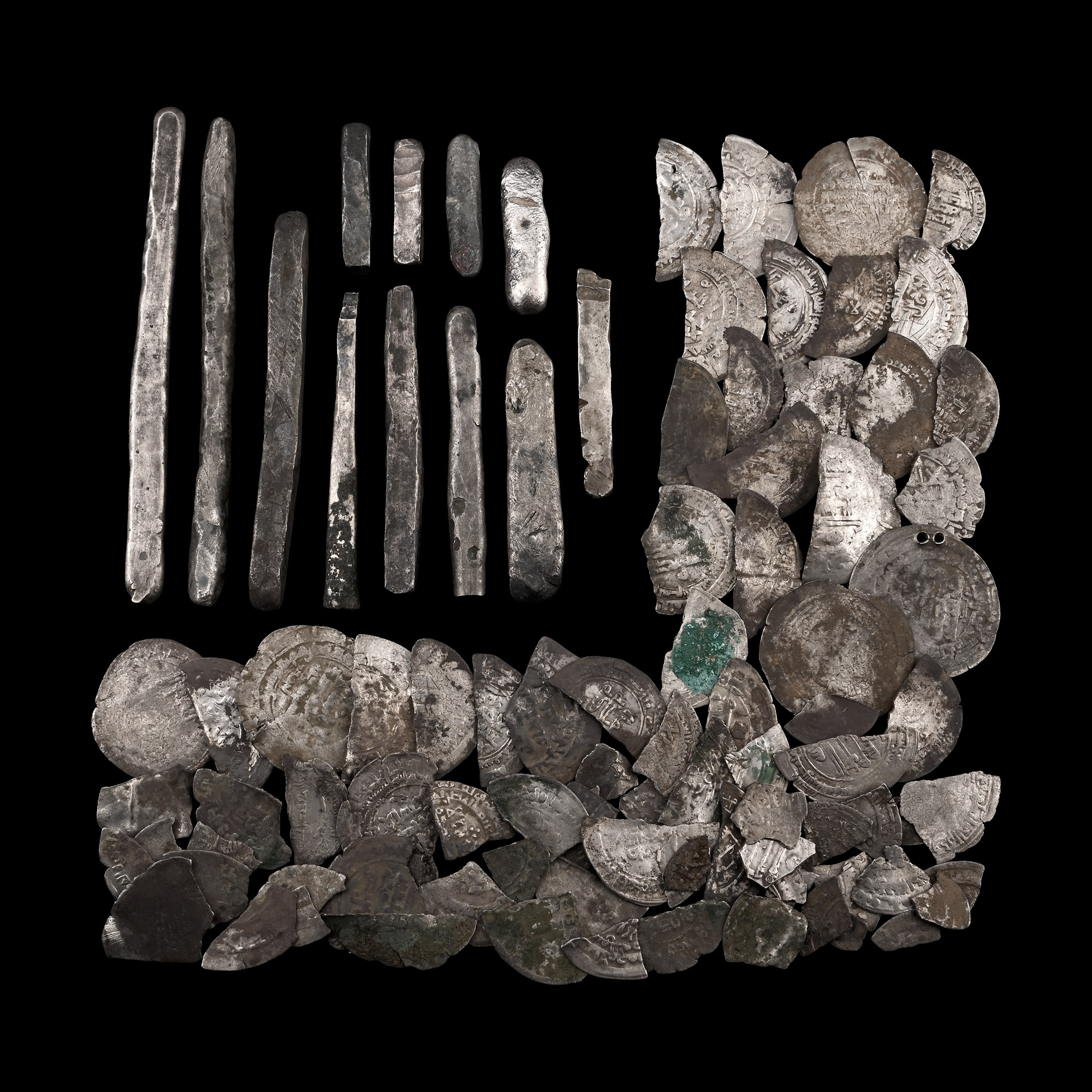 Viking Silver Bar and Coin 'Hack Hoard Group'
