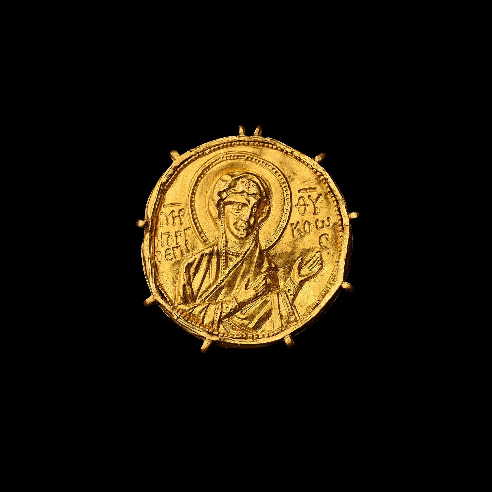 Post-Byzantine Gold Archbishop's Pectoral Pendant
