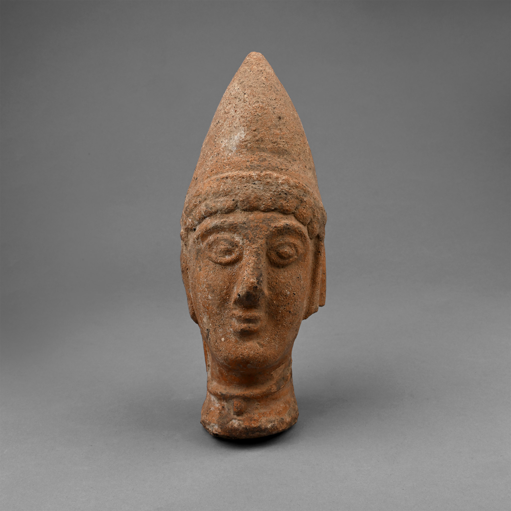 Large Phoenician Terracotta Head of a Man