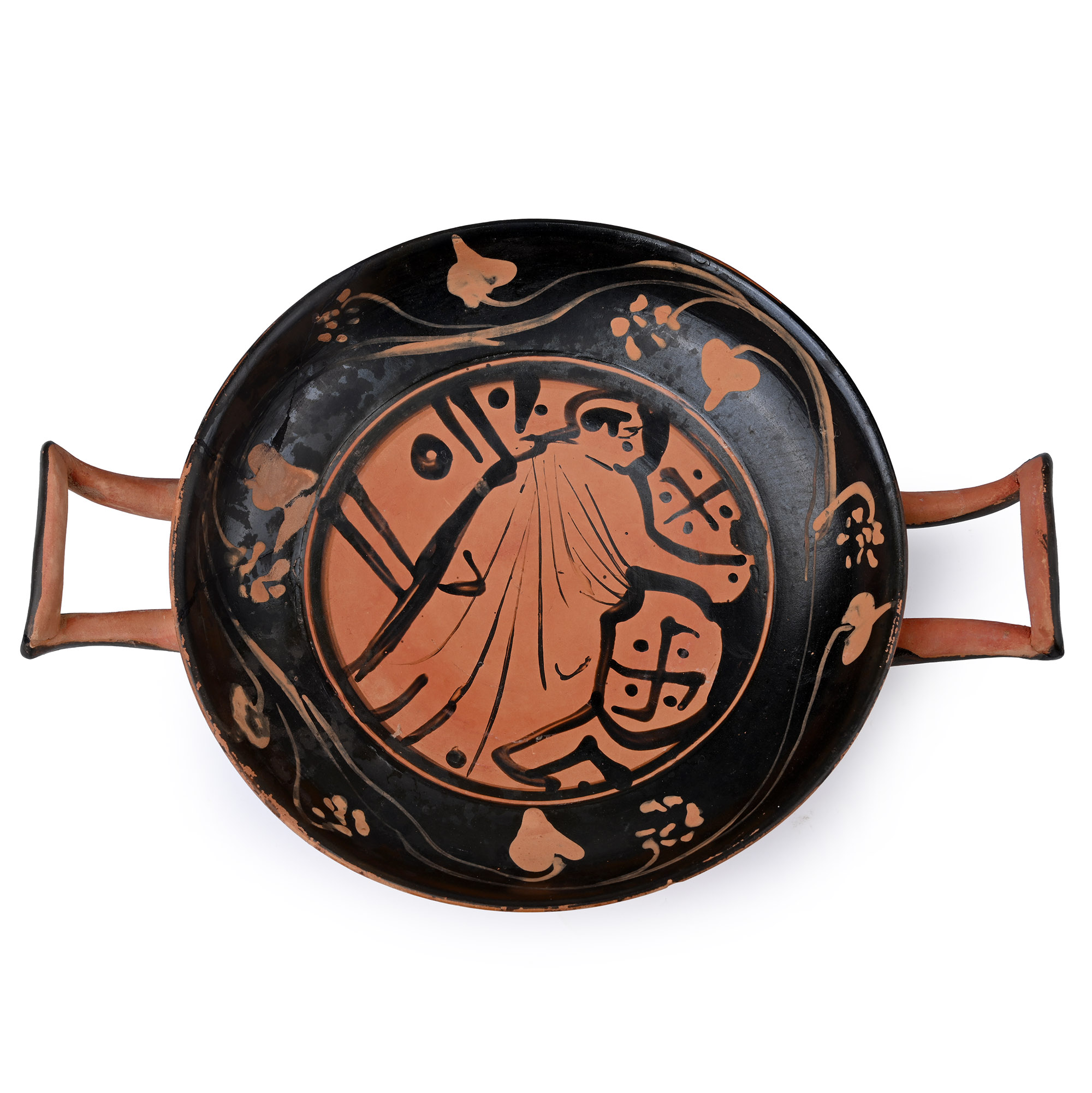 Greek Red-Figure Kylix with Youth in the Tondo from the Group of Vienna 116