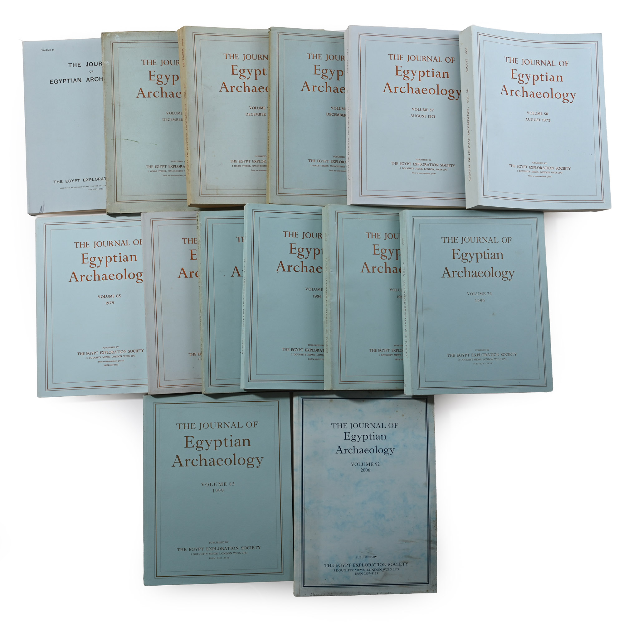 Journal of Egyptian Archaeology, Published by the Egypt Exploration Society, London - 14 Titles