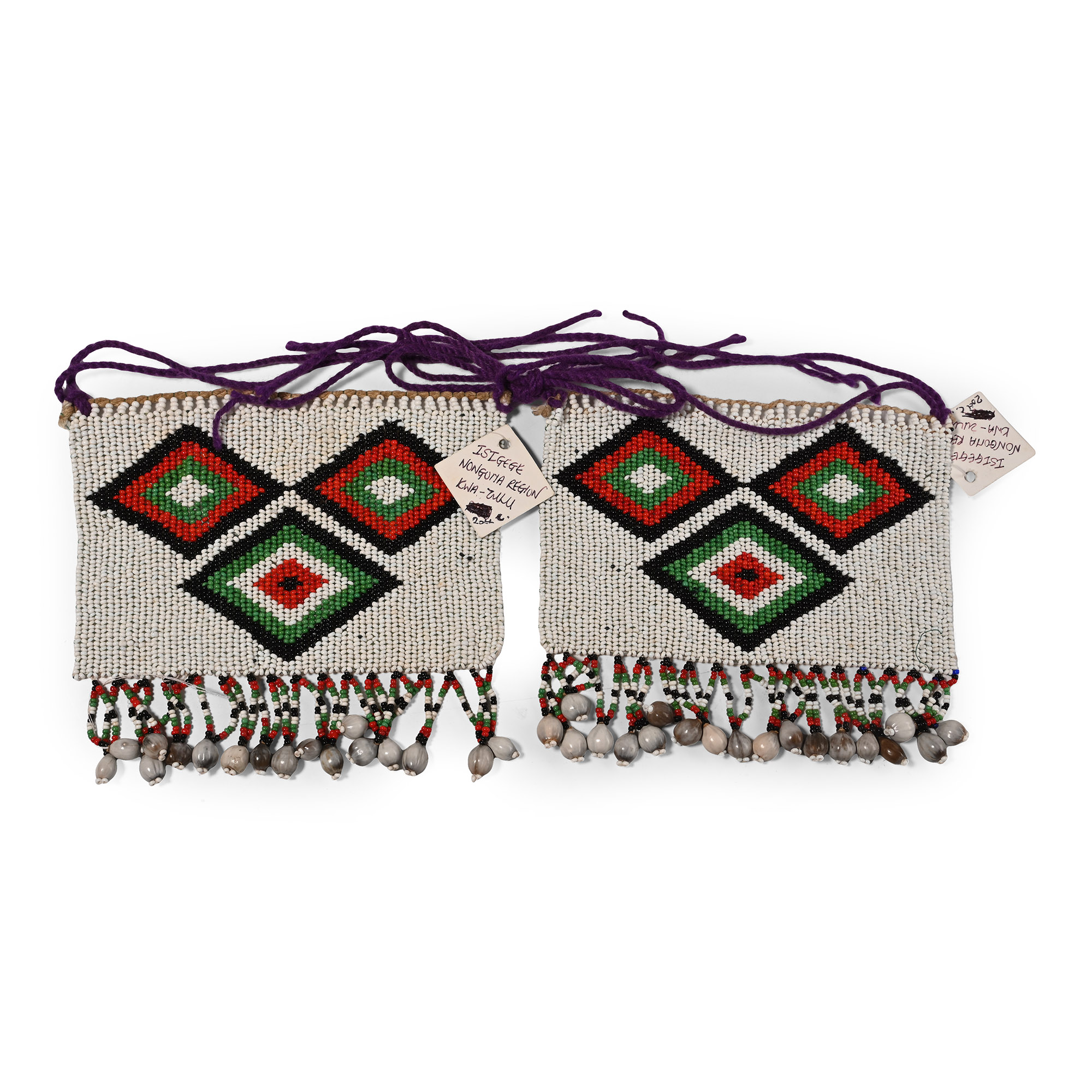 Zulu Woman's Glass Bead Panel Pair