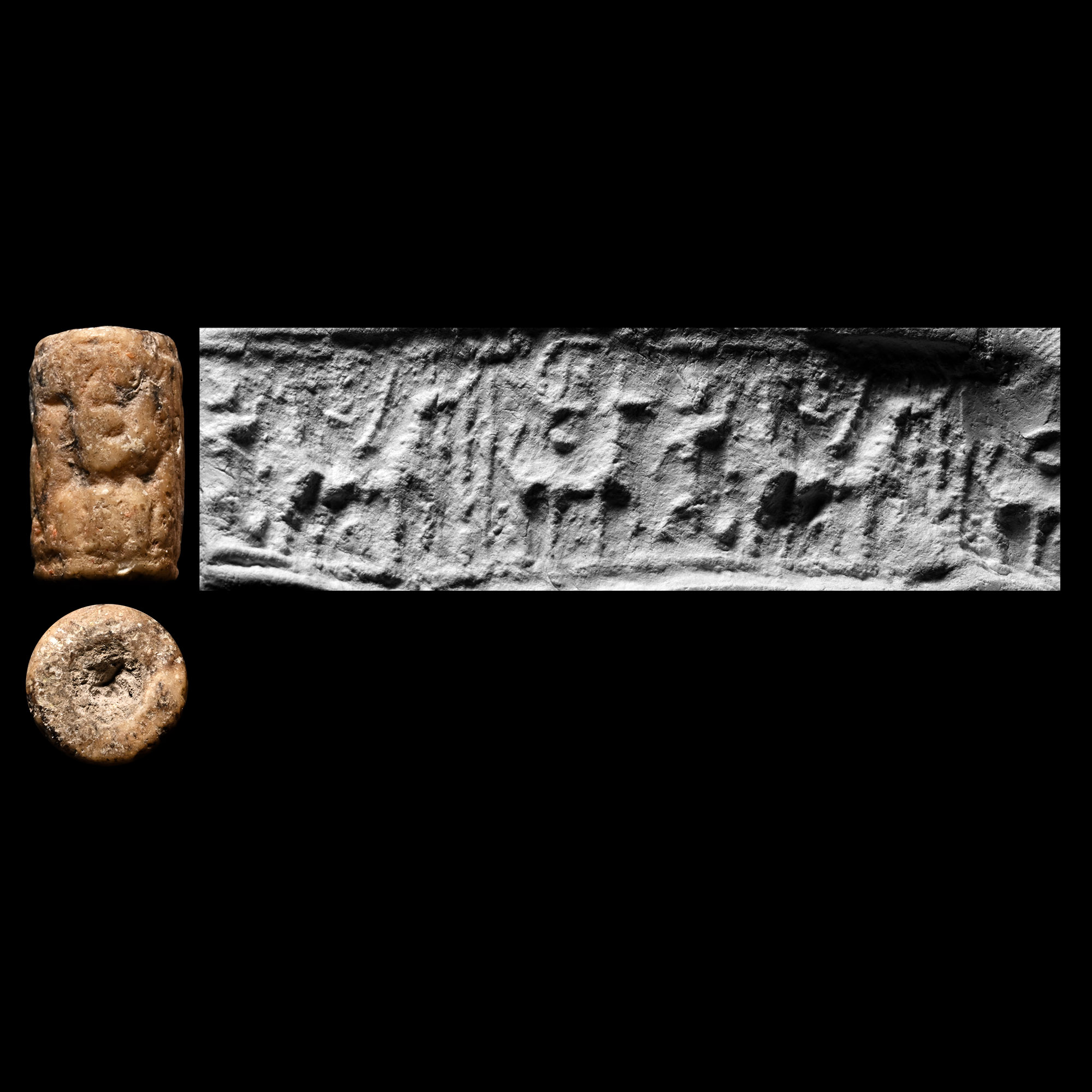 Syrian Limestone Cylinder Seal