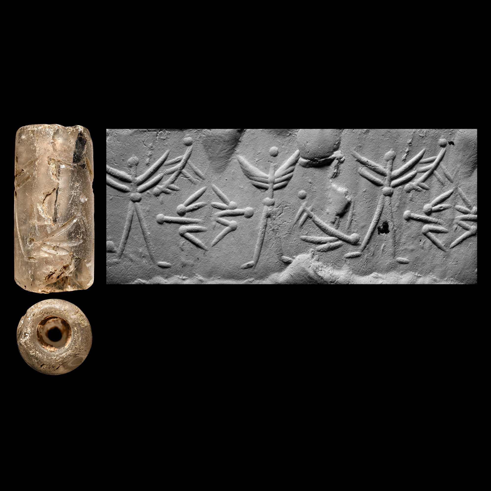 Neo-Assyrian Rock Crystal Cylinder Seal