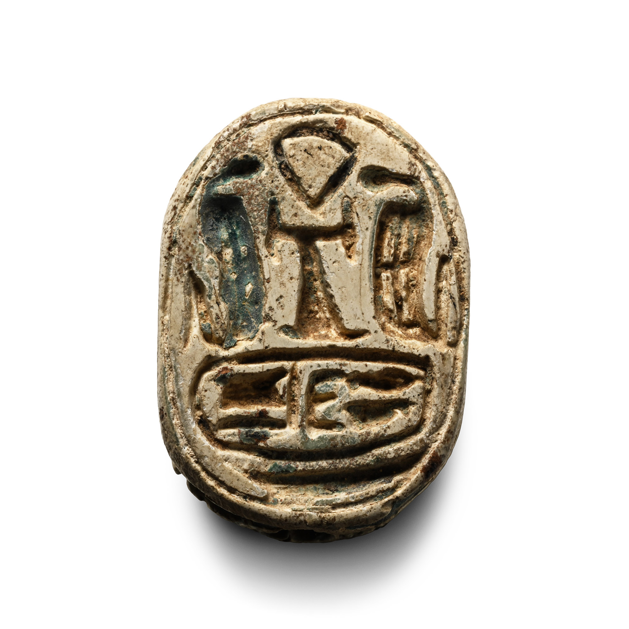 Egyptian Steatite Scarab with Cartouche