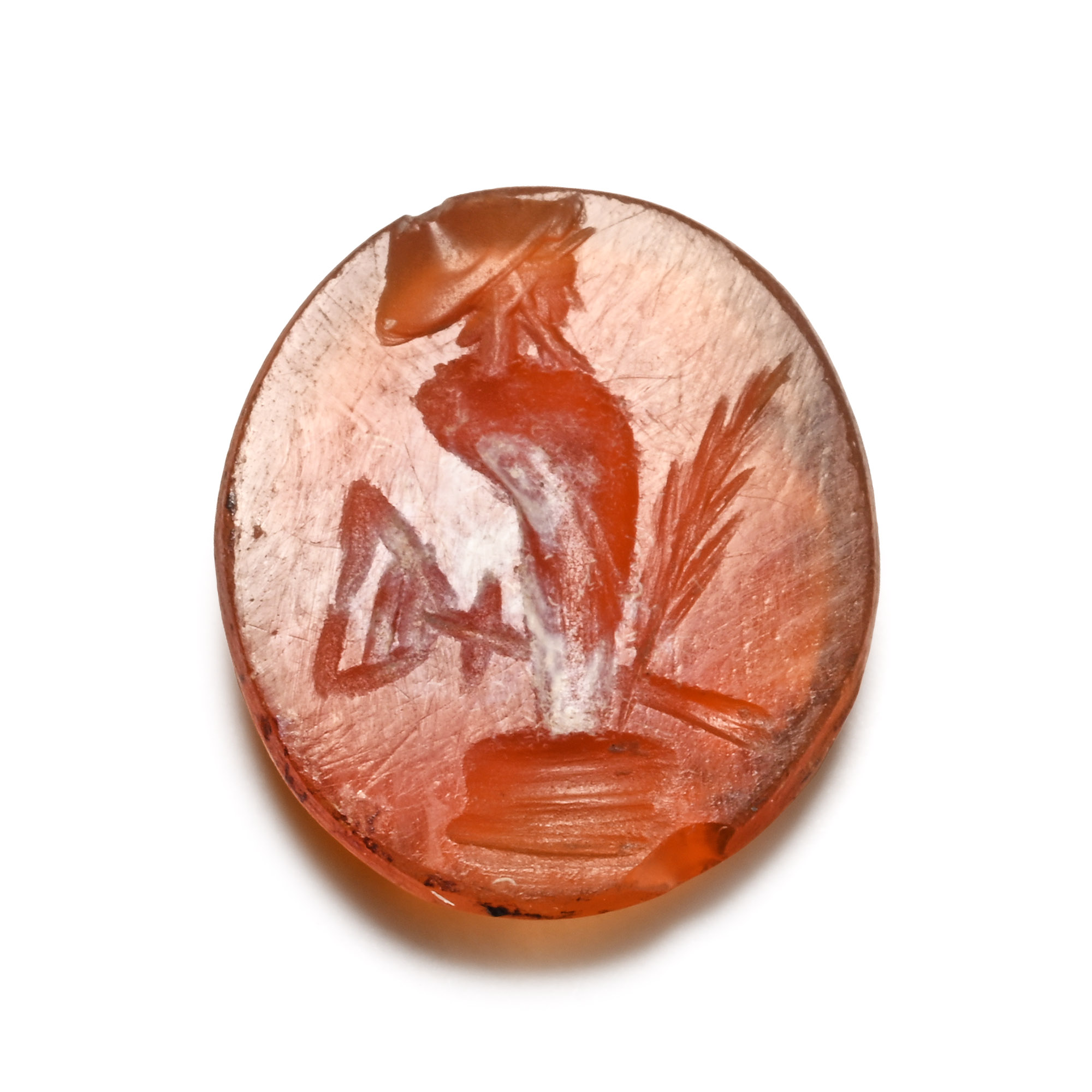 Roman Carnelian Gemstone with Herm