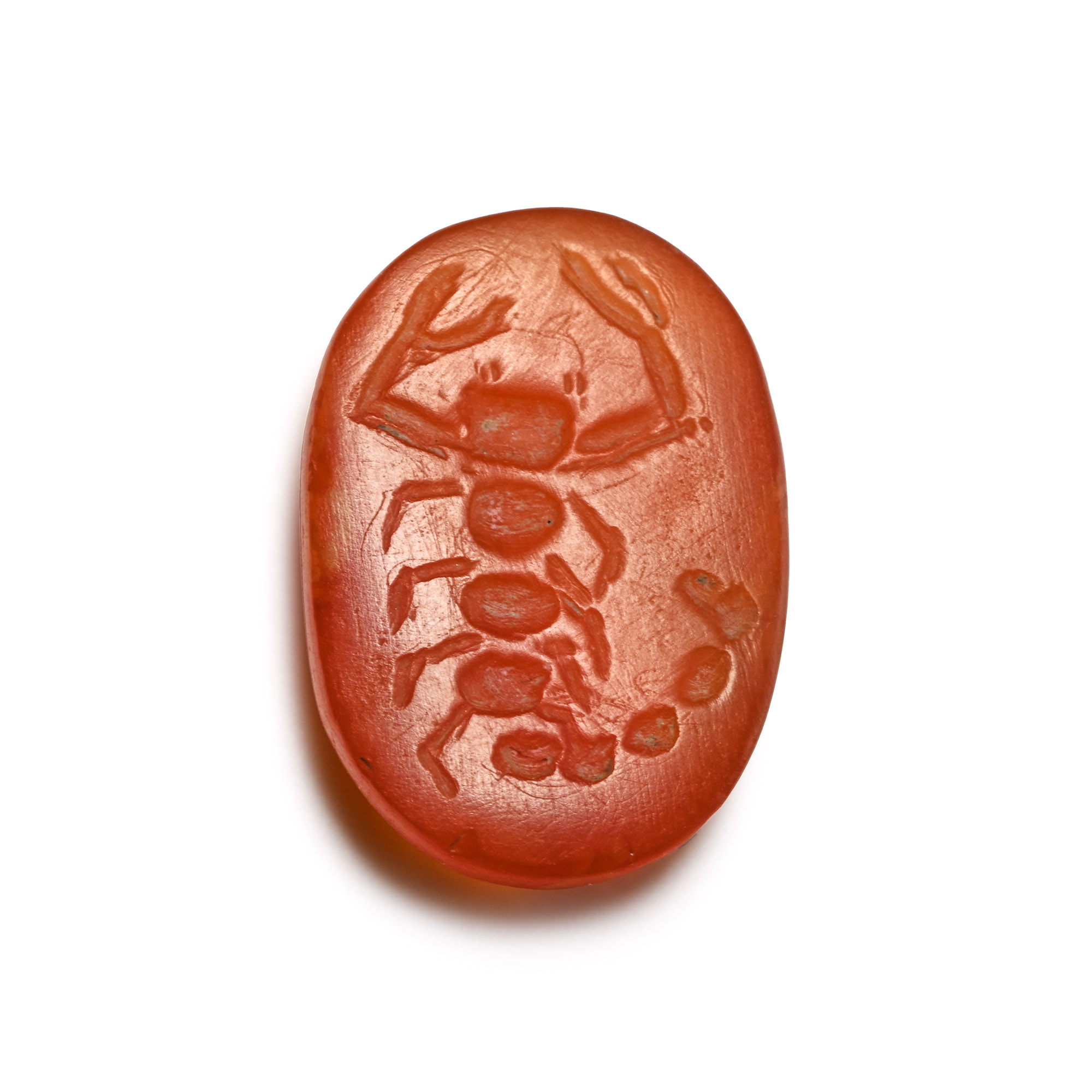 Roman Carnelian Gemstone with Scorpion