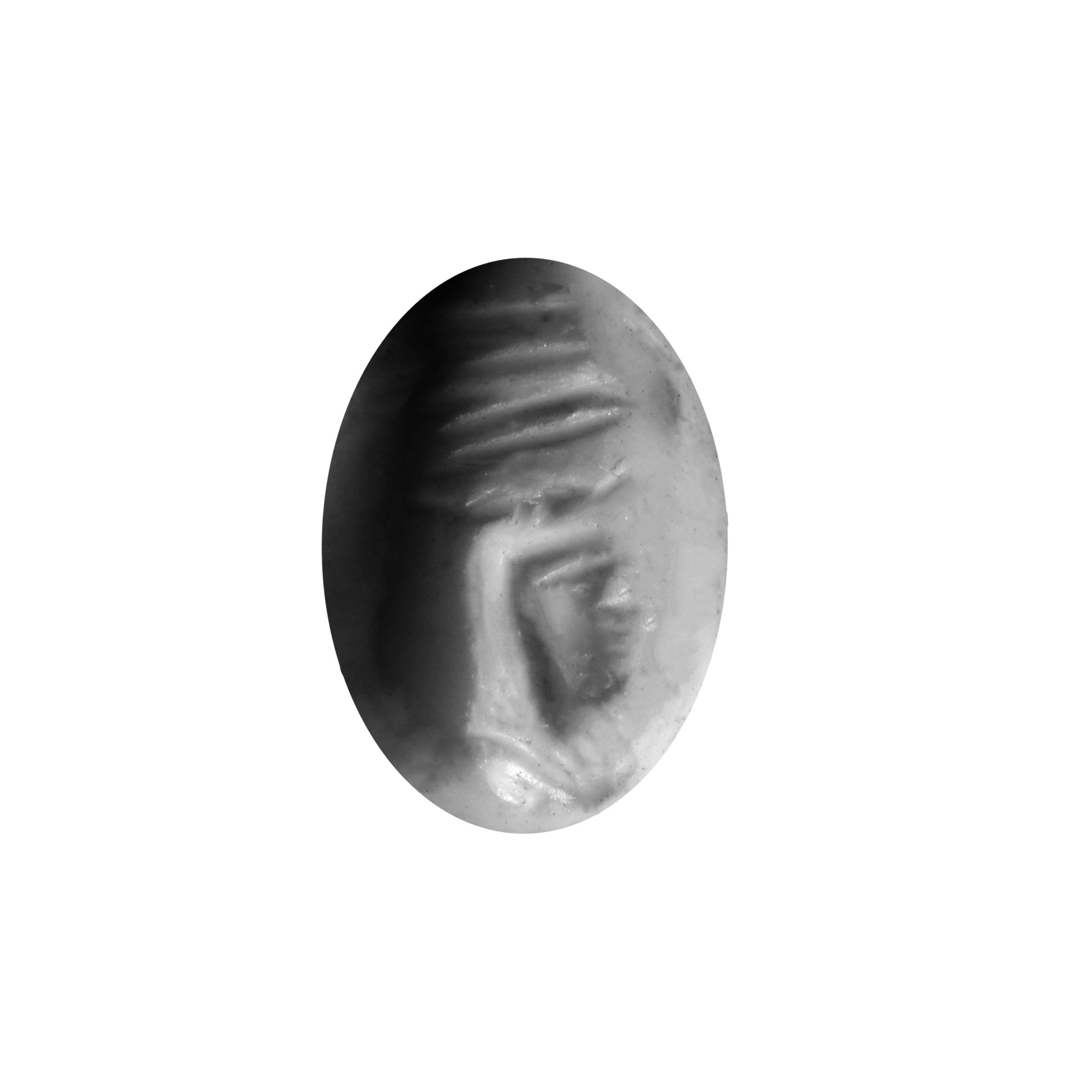 Roman Banded Agate Gemstone with Head of a Goddesss