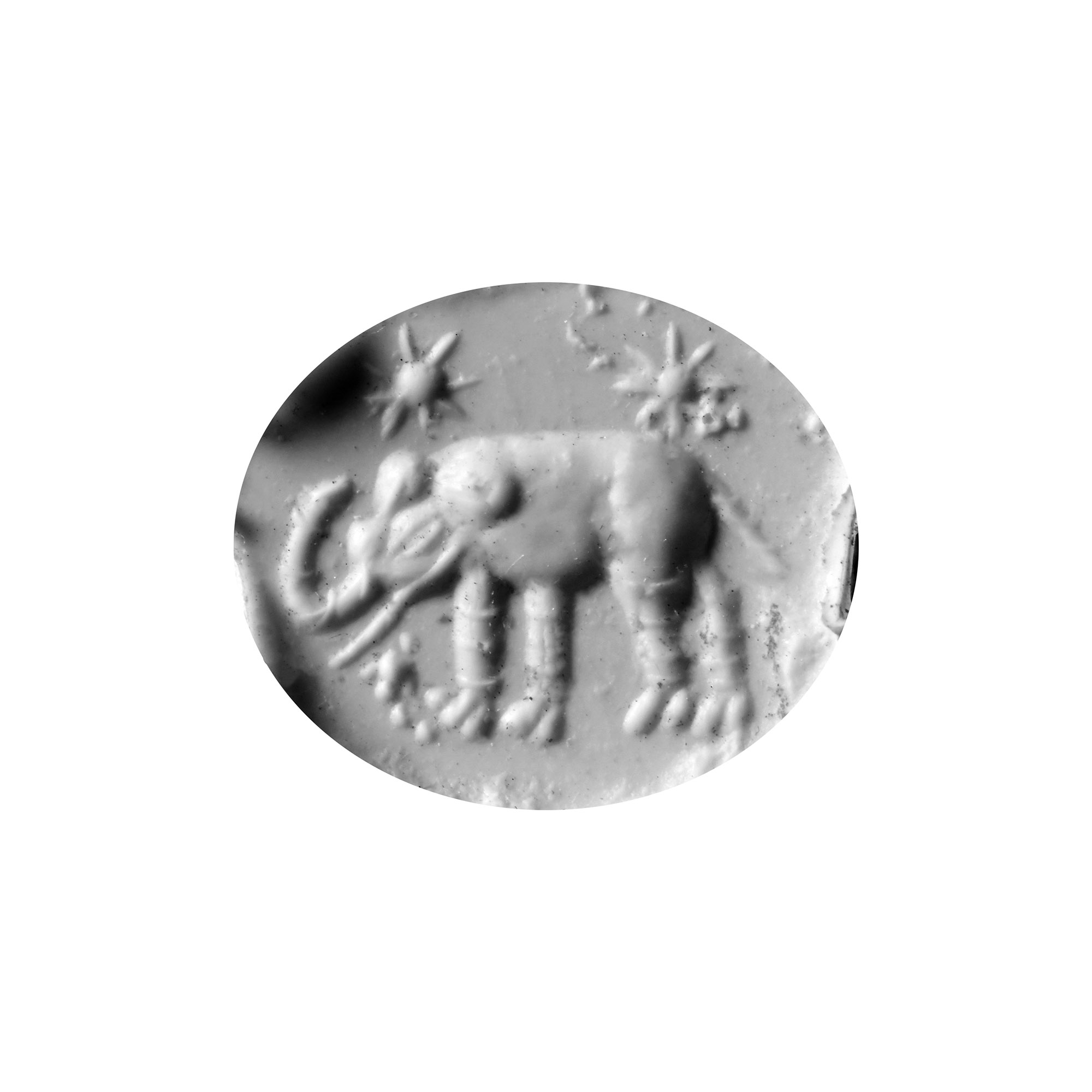 Roman Red Variegated Gemstone with Elephant