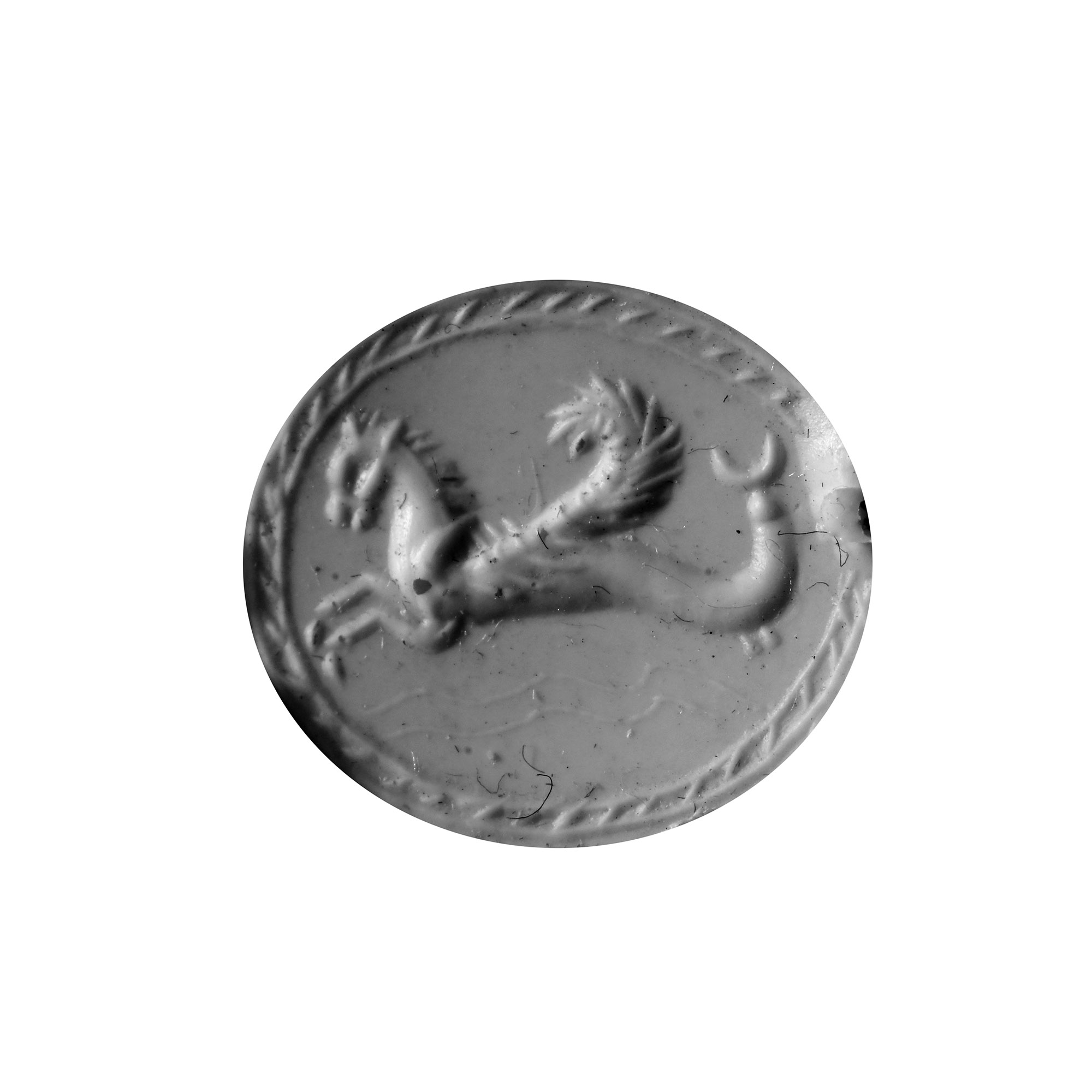 Greek Carnelian Gemstone with Hippocamp