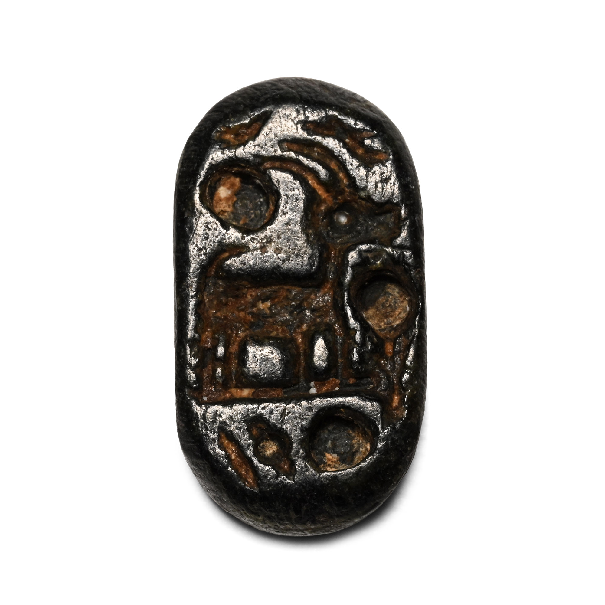 Western Asiatic Black Gemstone with Ibex