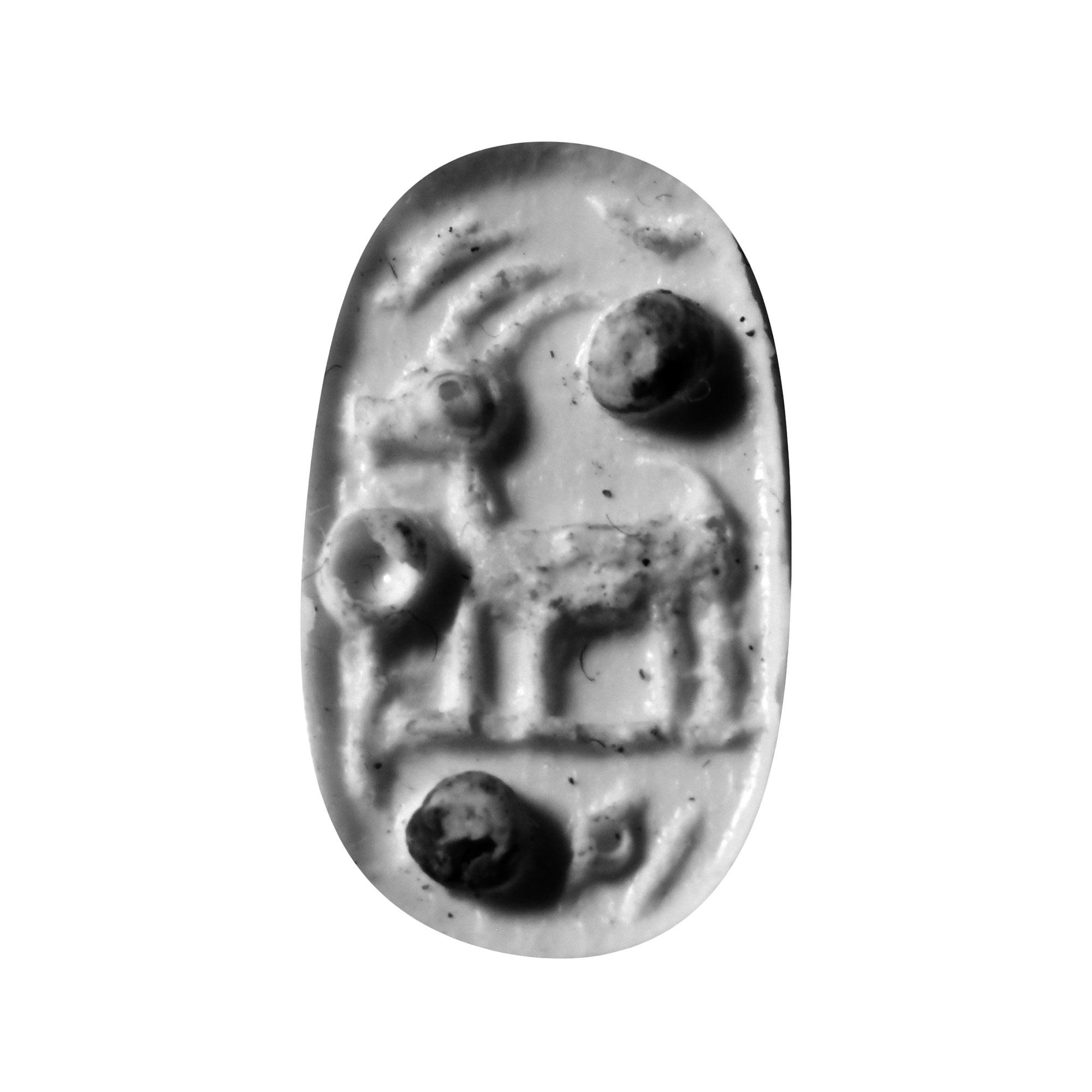Western Asiatic Black Gemstone with Ibex