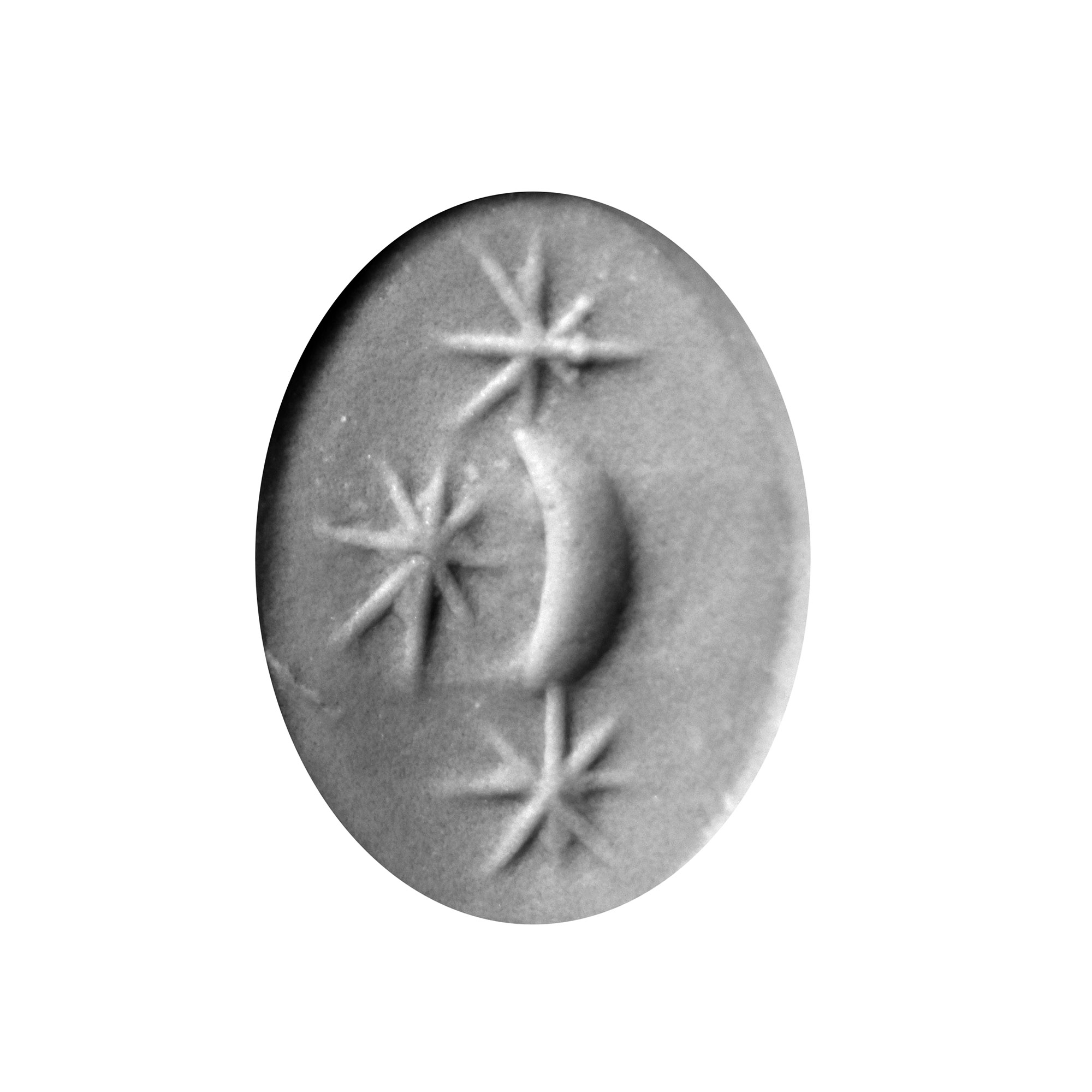 Roman Carnelian Gemstone with Moon and Stars
