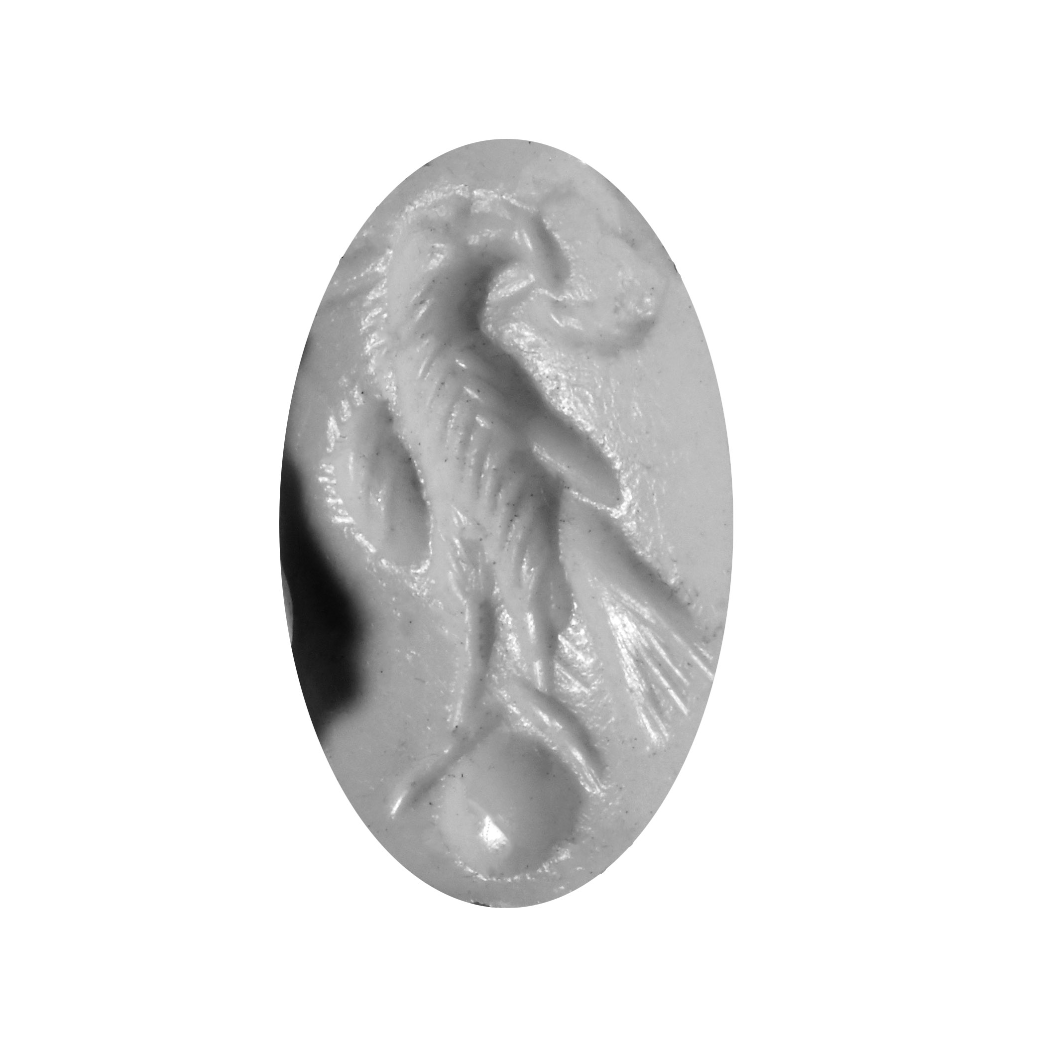 Roman Agate Gemstone with Bird Holding Victory Wreath