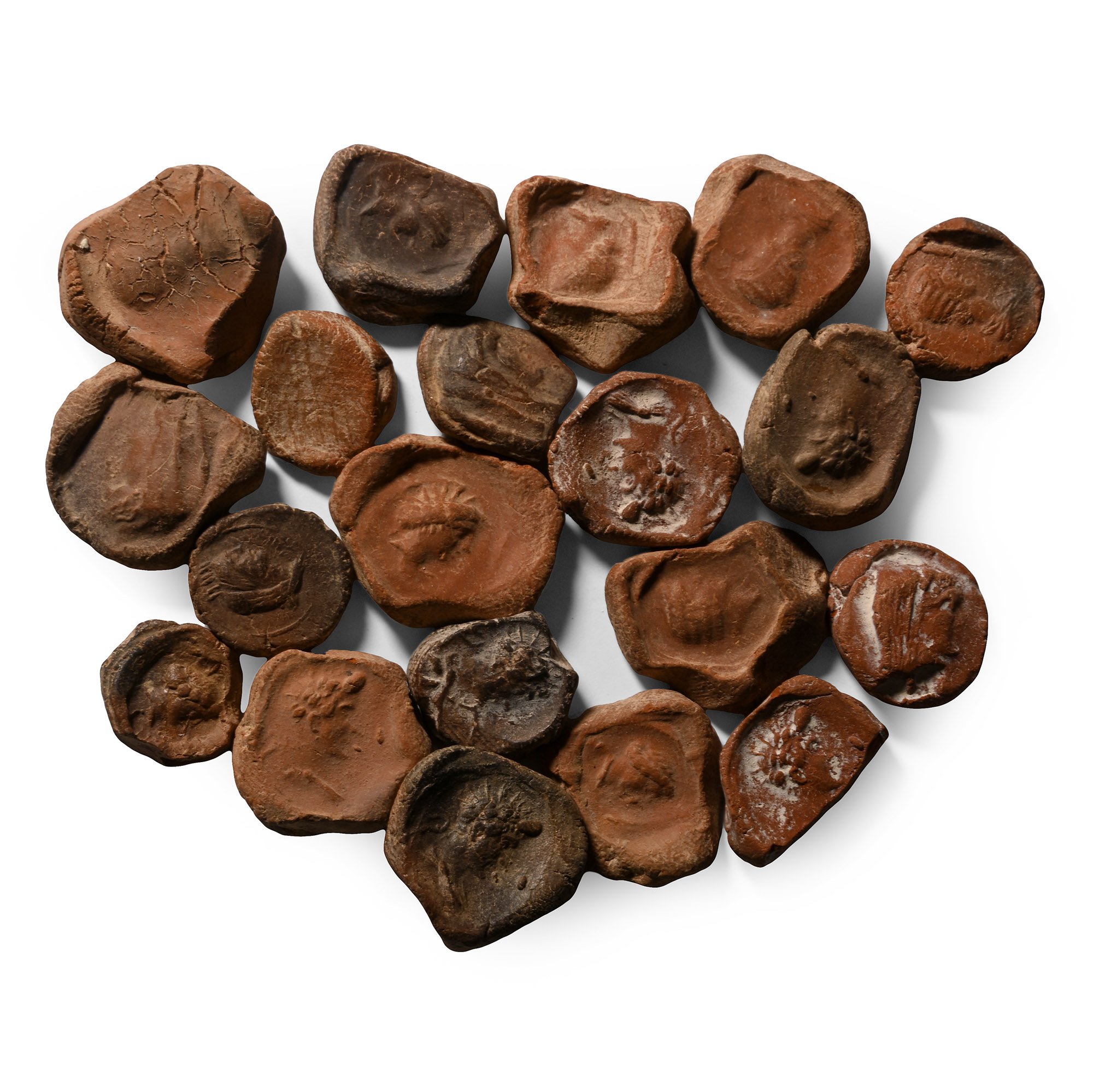Roman Terracotta Bullae, Tesserae or Token Group