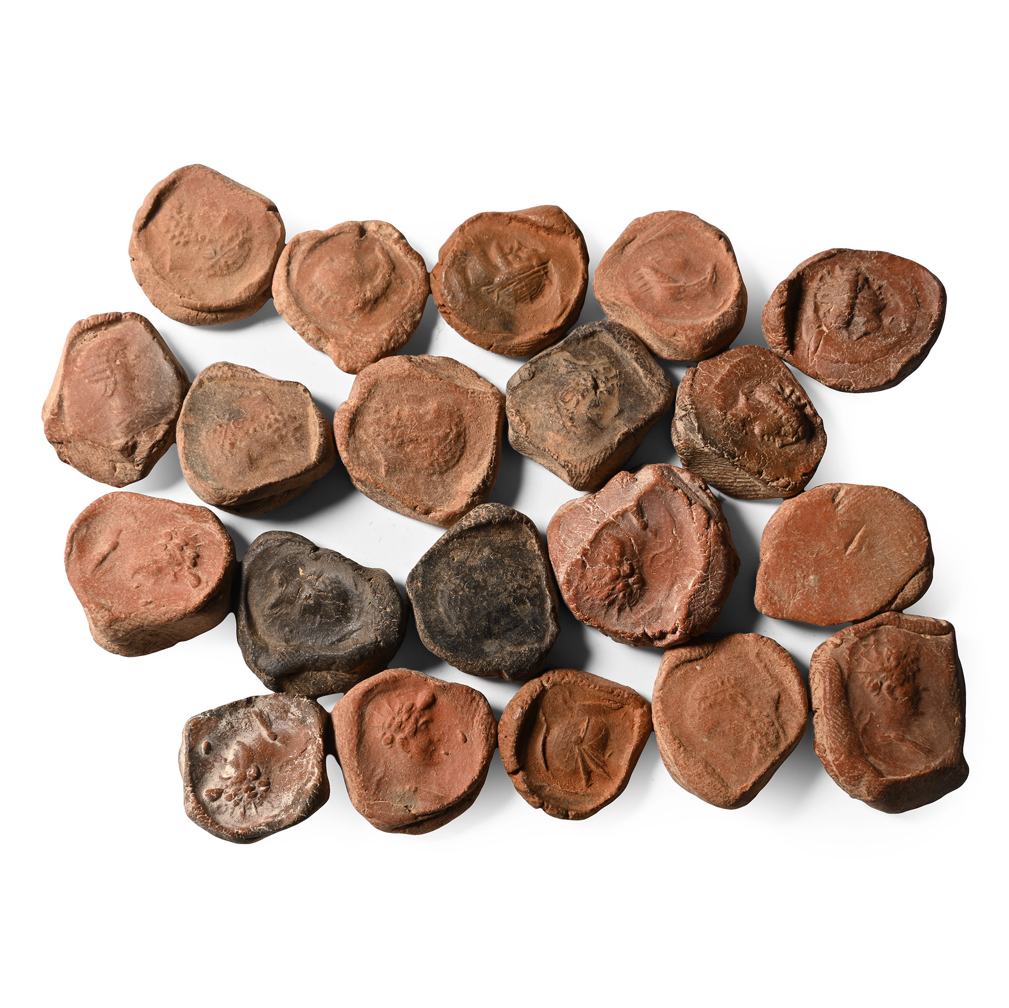 Roman Terracotta Bullae, Tesserae or Token Group