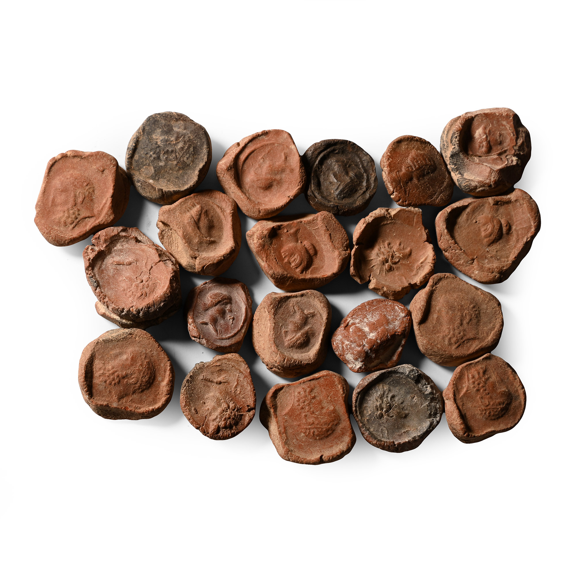 Roman Terracotta Bullae, Tesserae or Token Group