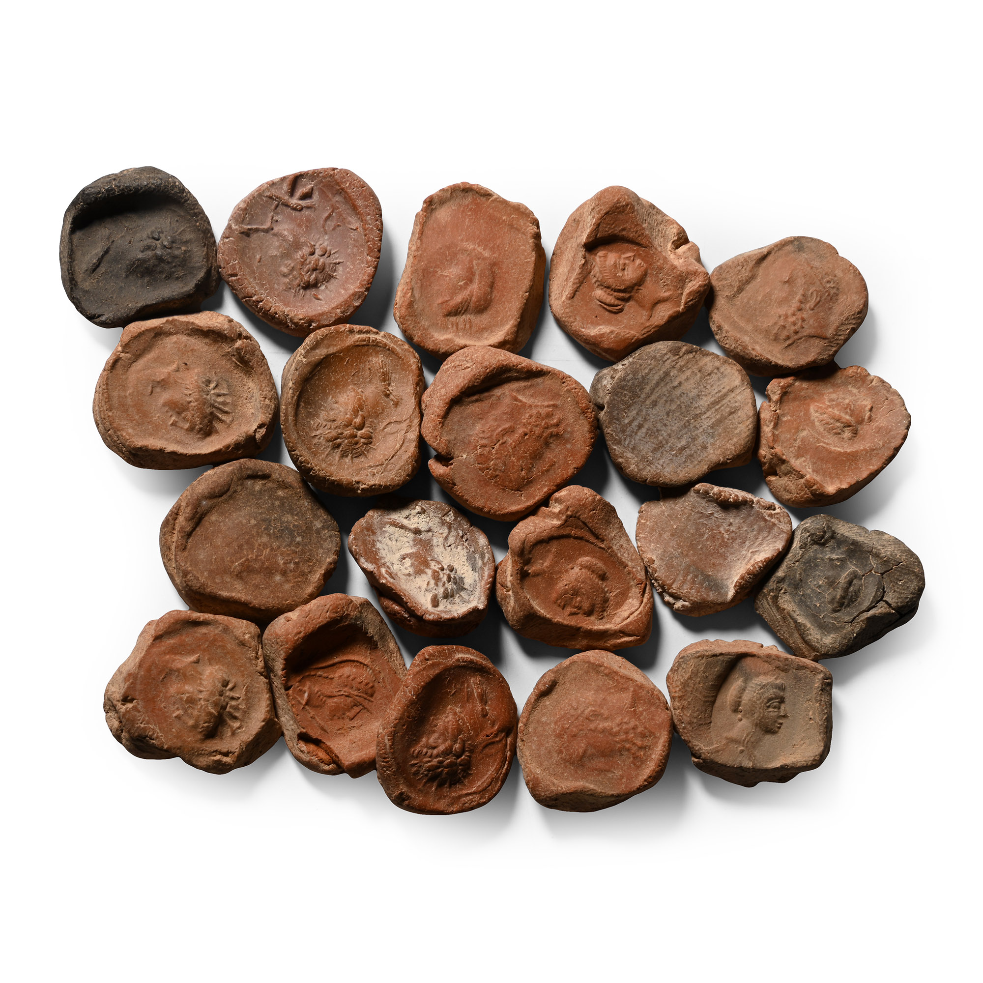 Roman Terracotta Bullae, Tesserae or Token Group