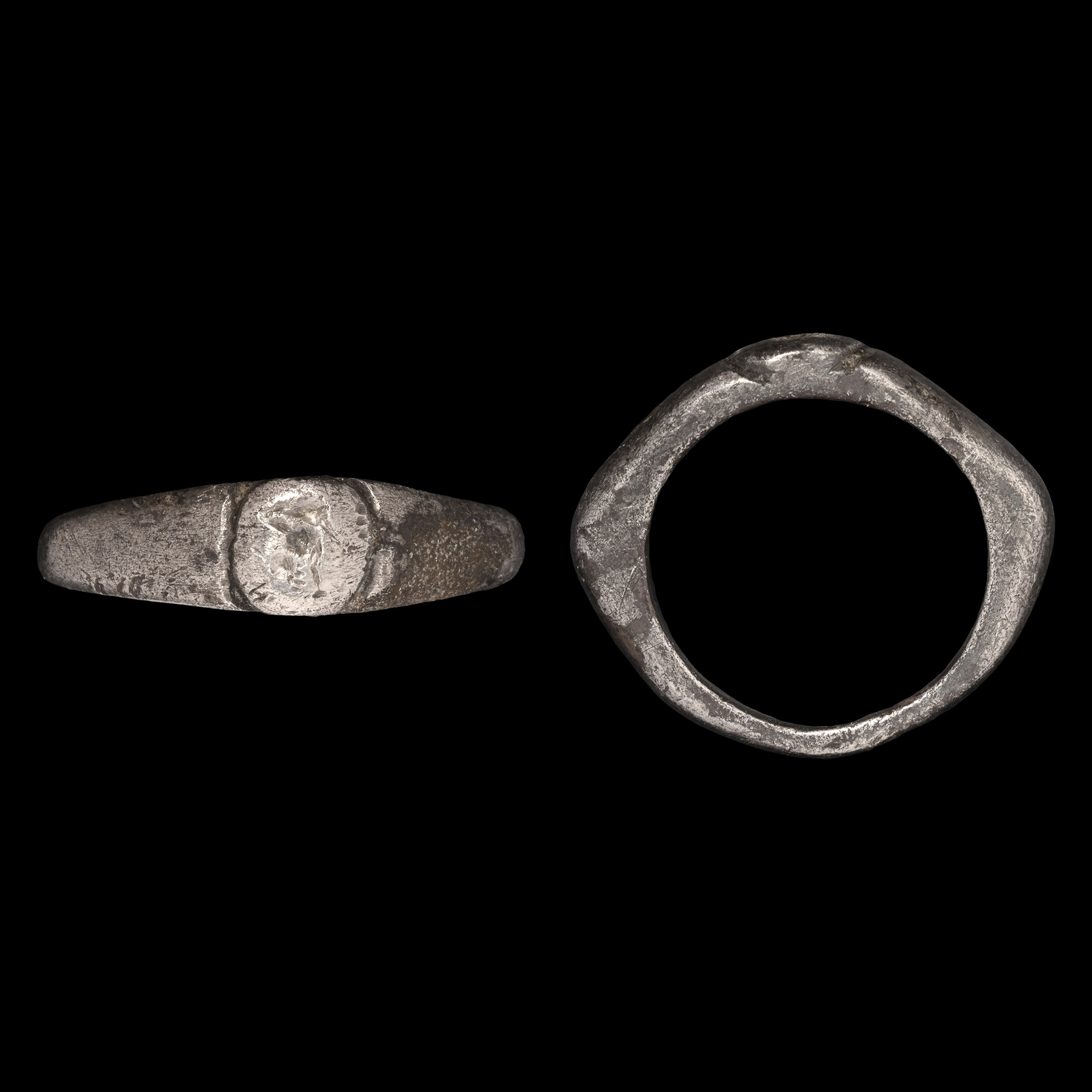 Roman Silver Ring with Animal