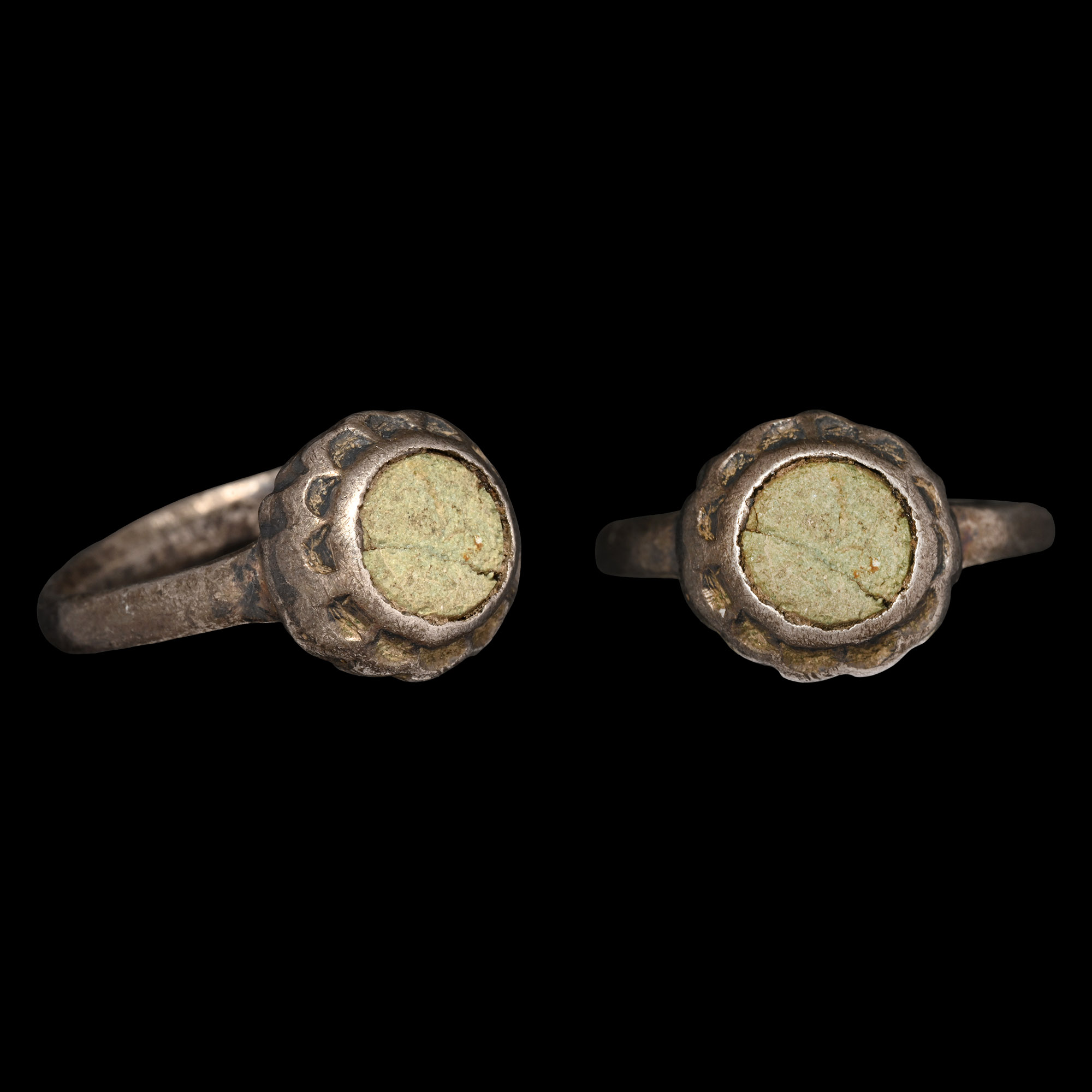 Medieval Silver Enamelled Ring