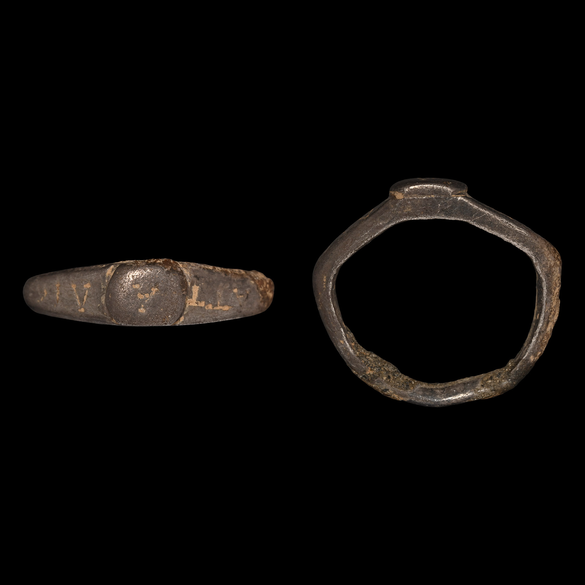 Roman Bronze Ring with Inscription