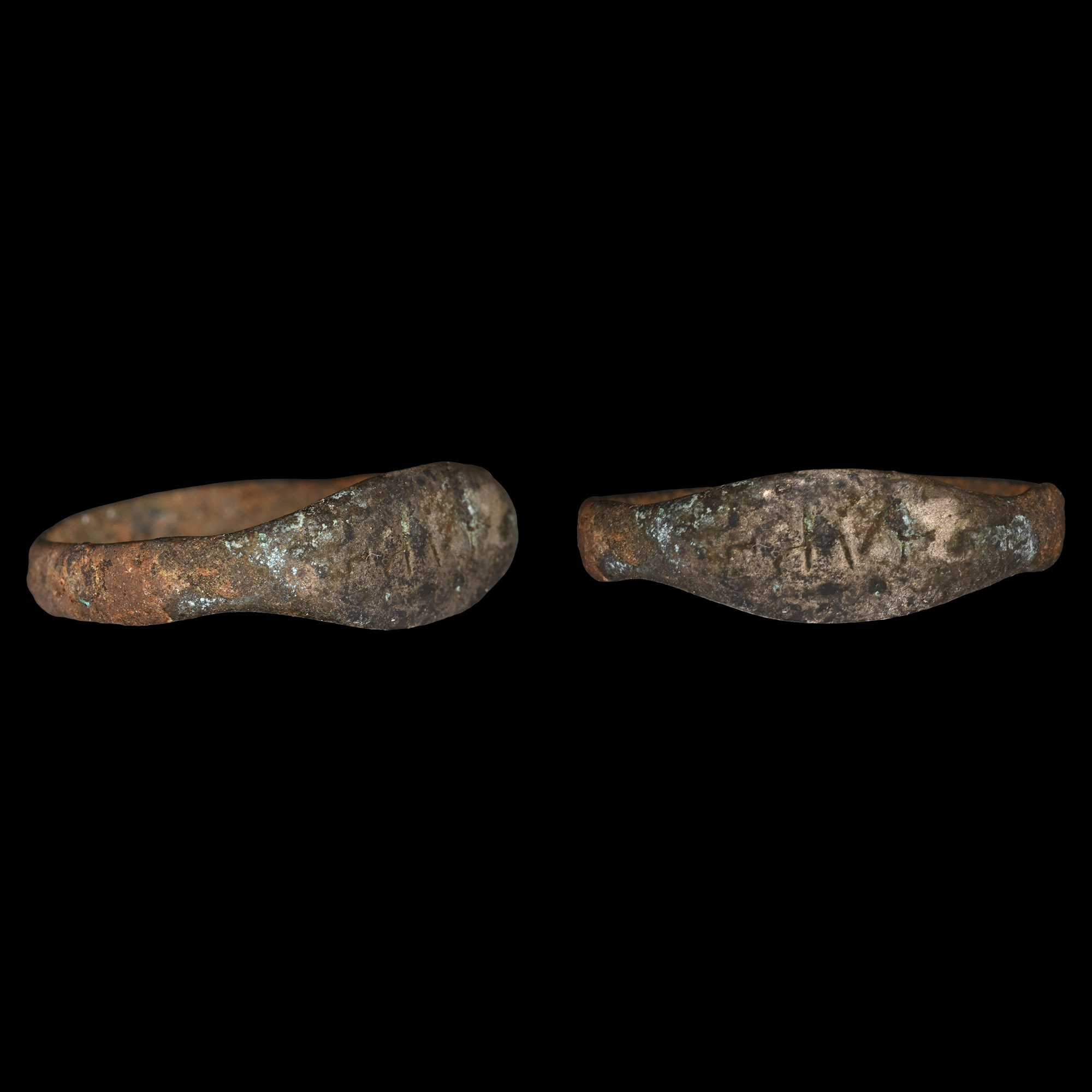 Roman Bronze Ring with Inscription
