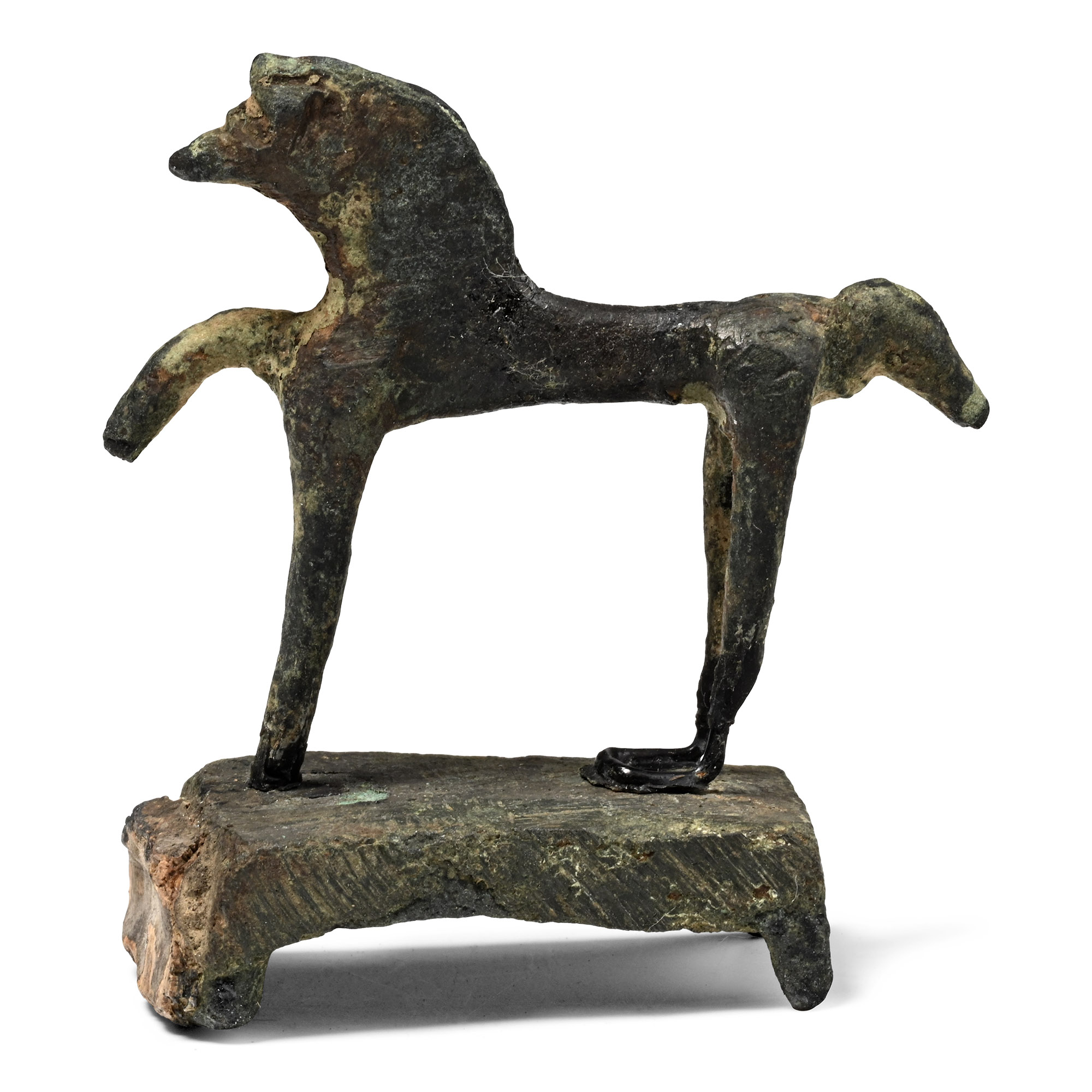 Roman Bronze Stepping Horse Statuette