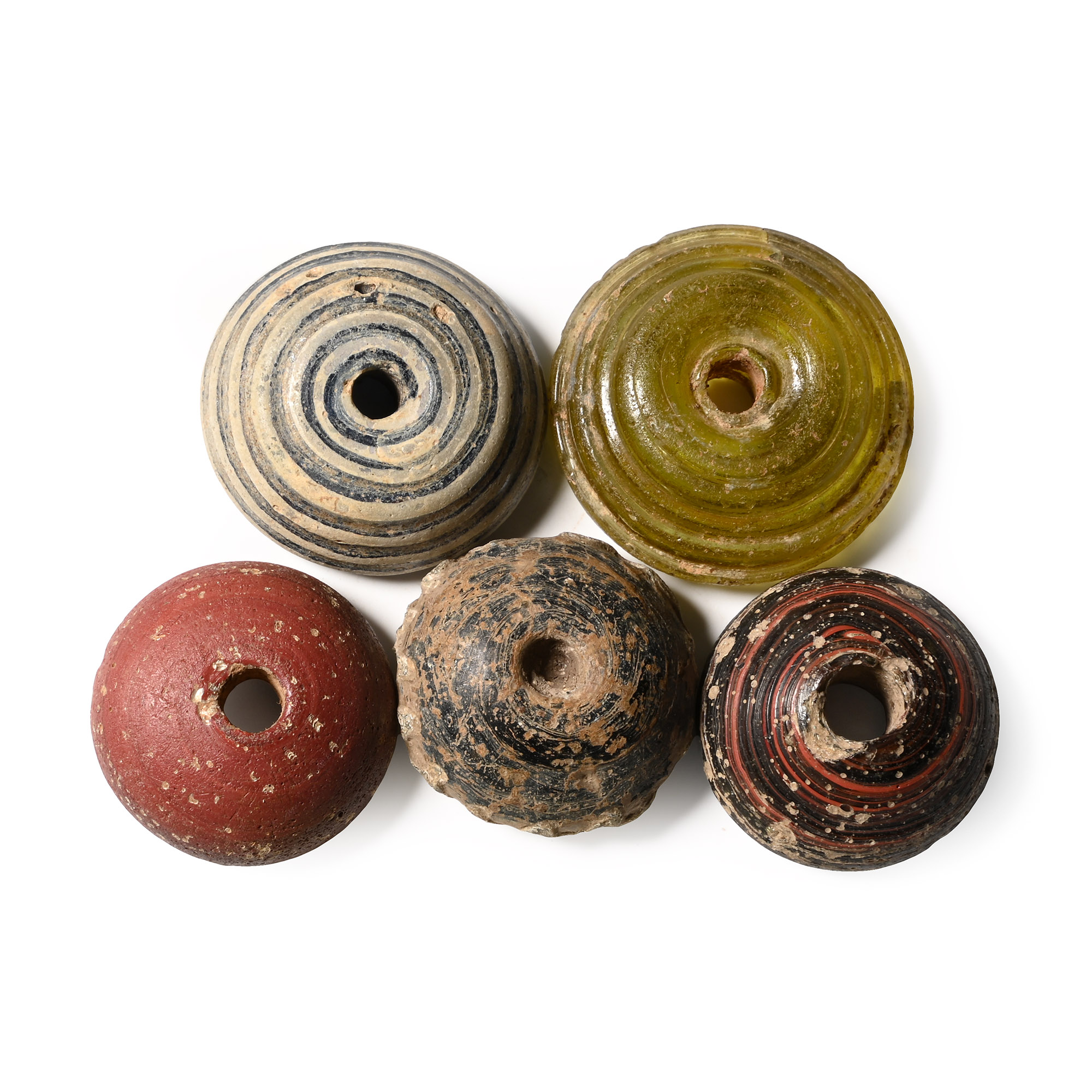 Roman Glass Spindle Whorl Collection